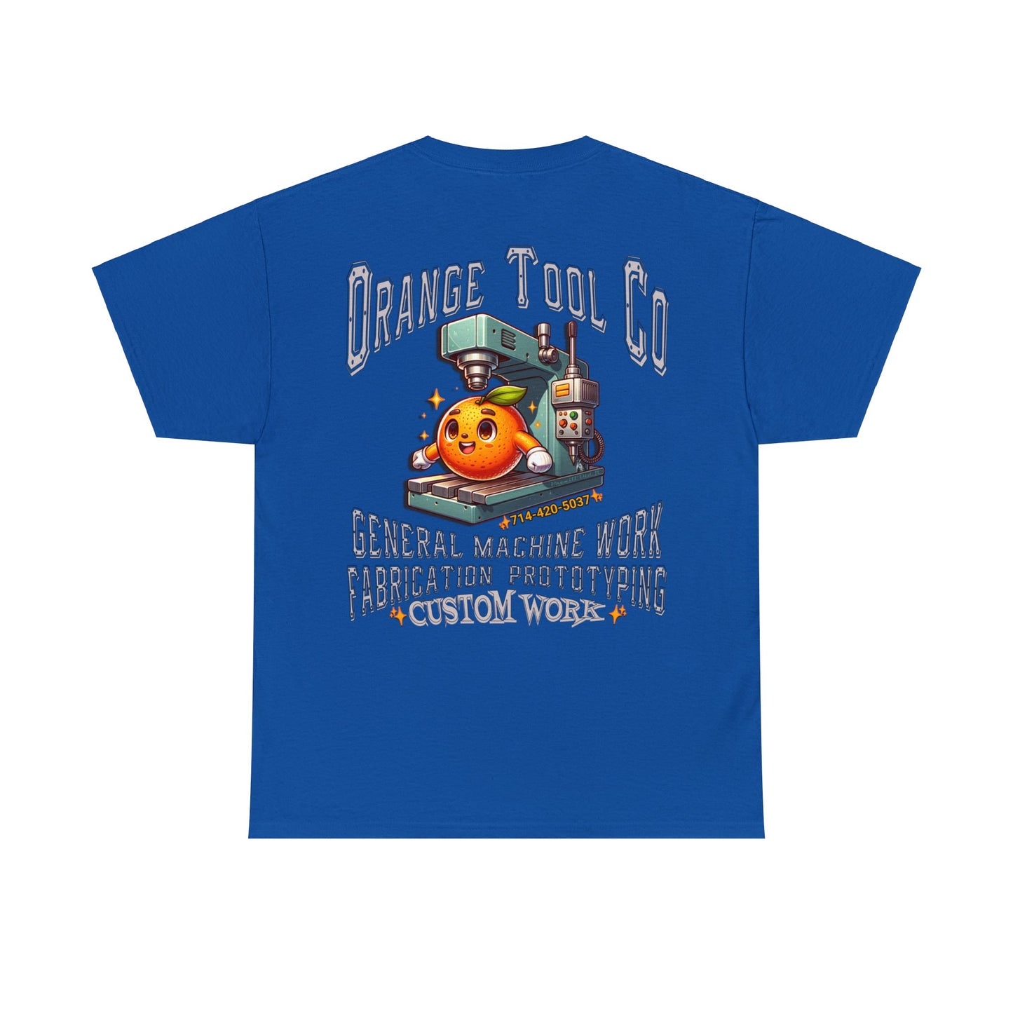 ORANGE TOOL ON BACK Unisex Heavy Cotton Tee