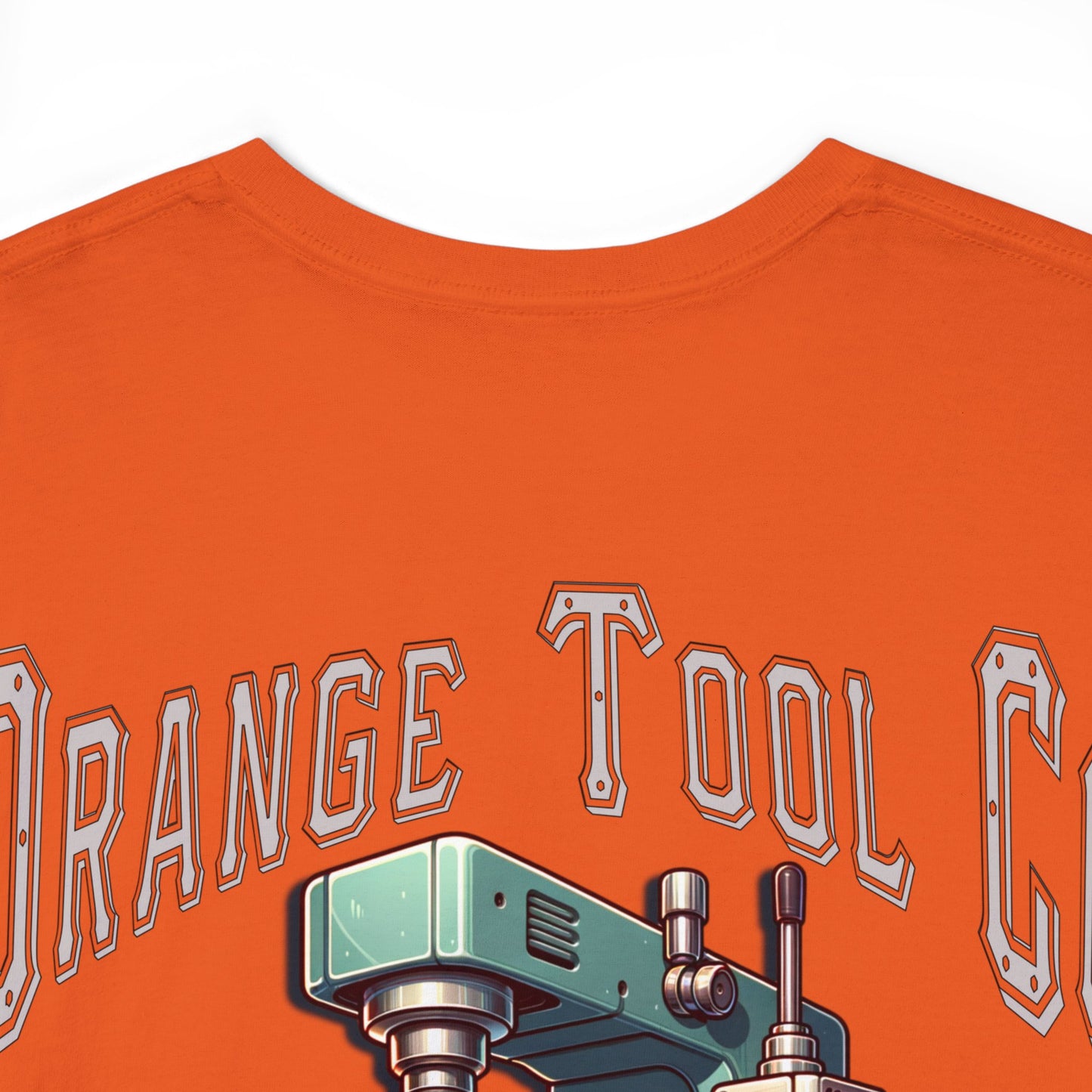 ORANGE TOOL ON BACK Unisex Heavy Cotton Tee