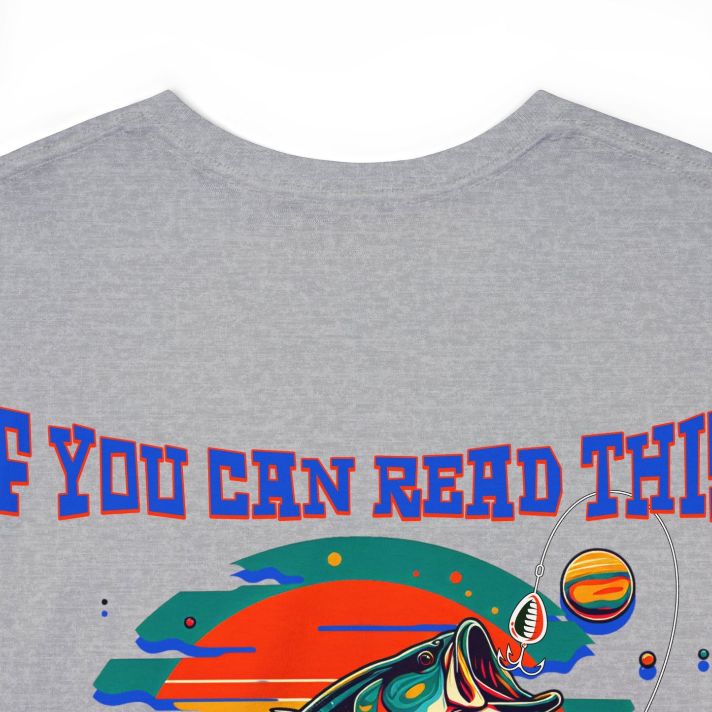 FISHING ON BACK Unisex Heavy Cotton Tee