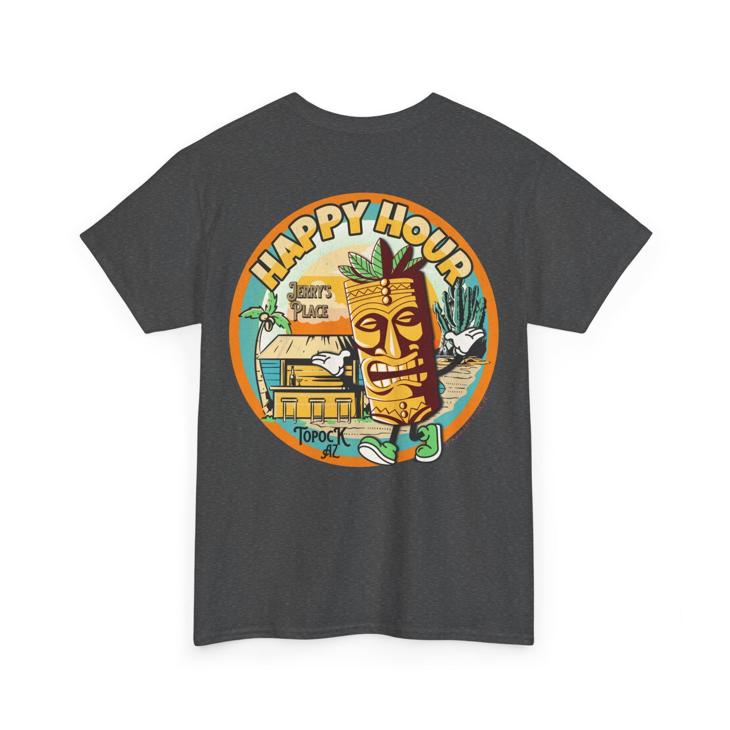 TOPOCK JERRY'S PLACE ON BACK Unisex Heavy Cotton Tee