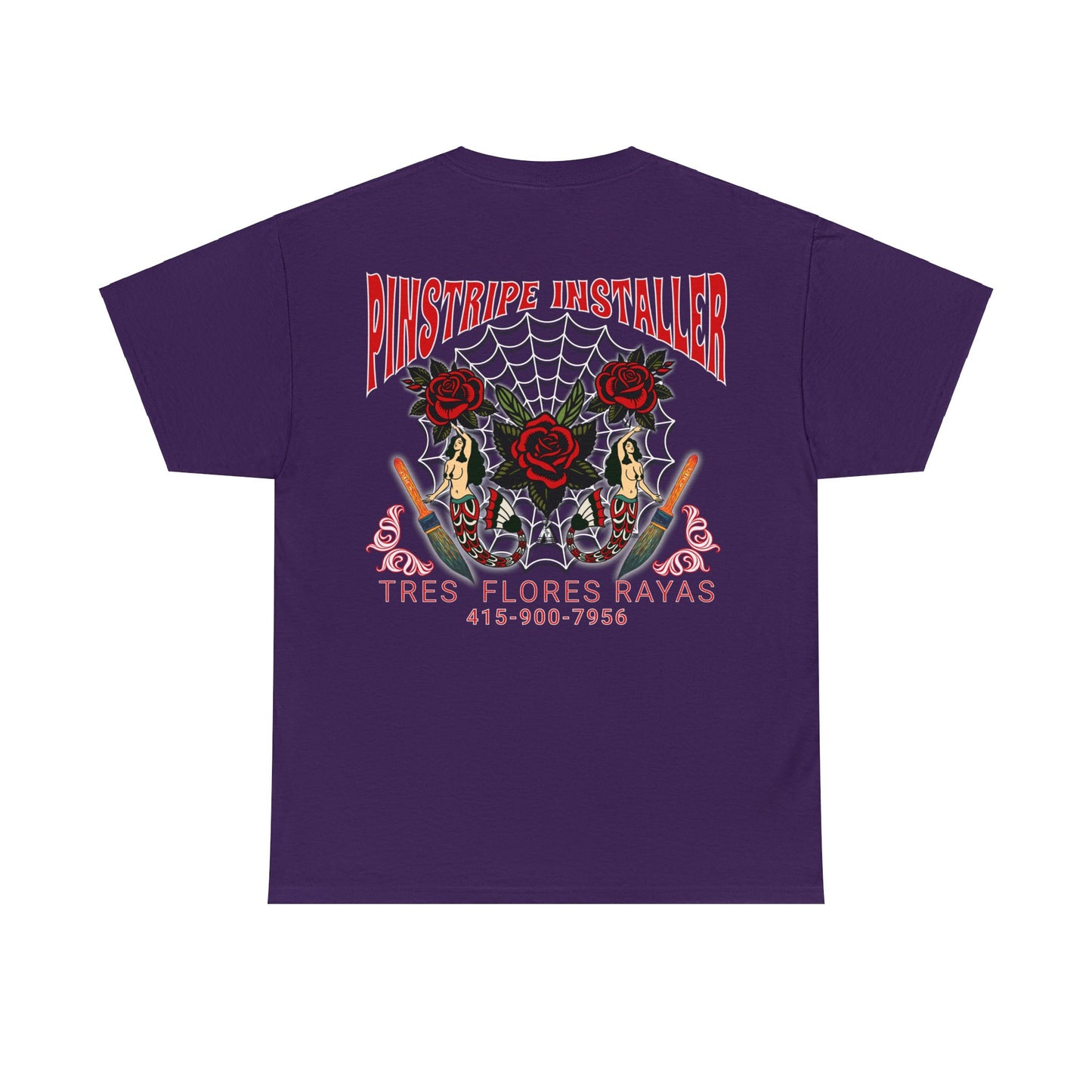 PINSTRIPER 1ON BACK Unisex Heavy Cotton Tee