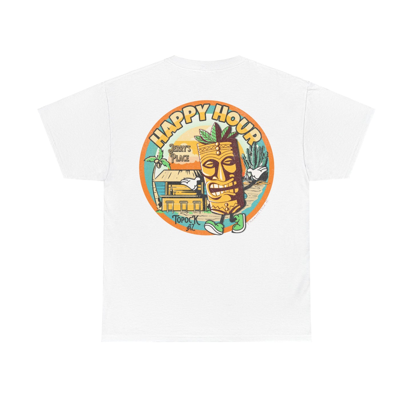 TOPOCK JERRY'S PLACE ON BACK Unisex Heavy Cotton Tee