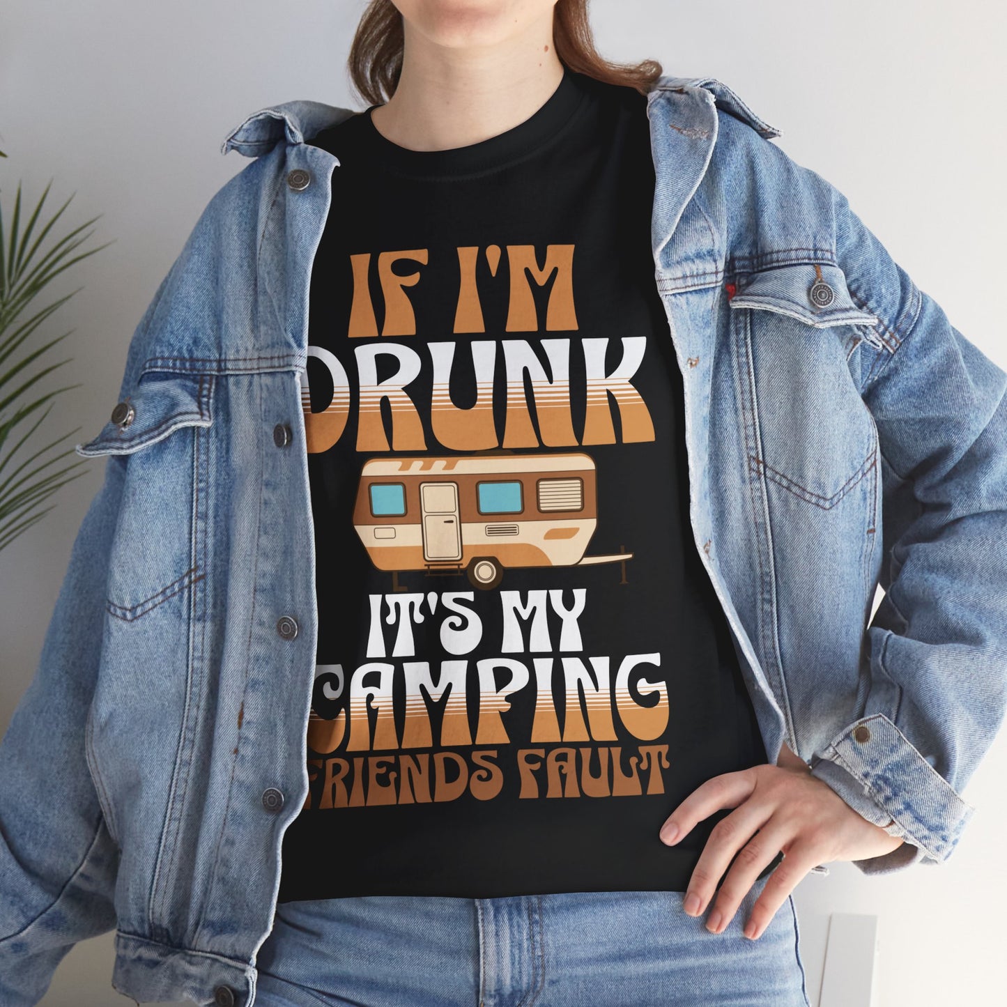 CAMPING ON FRONT Unisex Heavy Cotton Tee