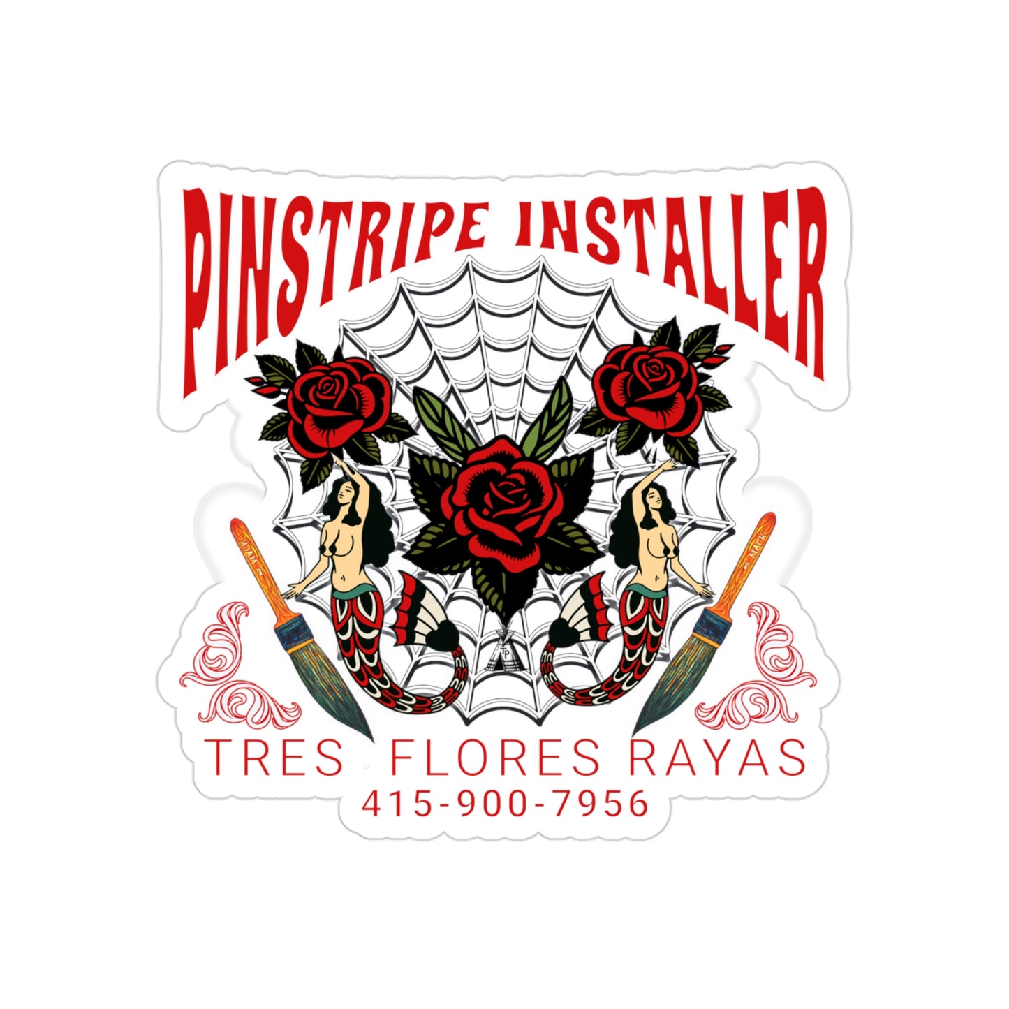 PINSTRIPER Stickers, Die-Cut, 1pcs
