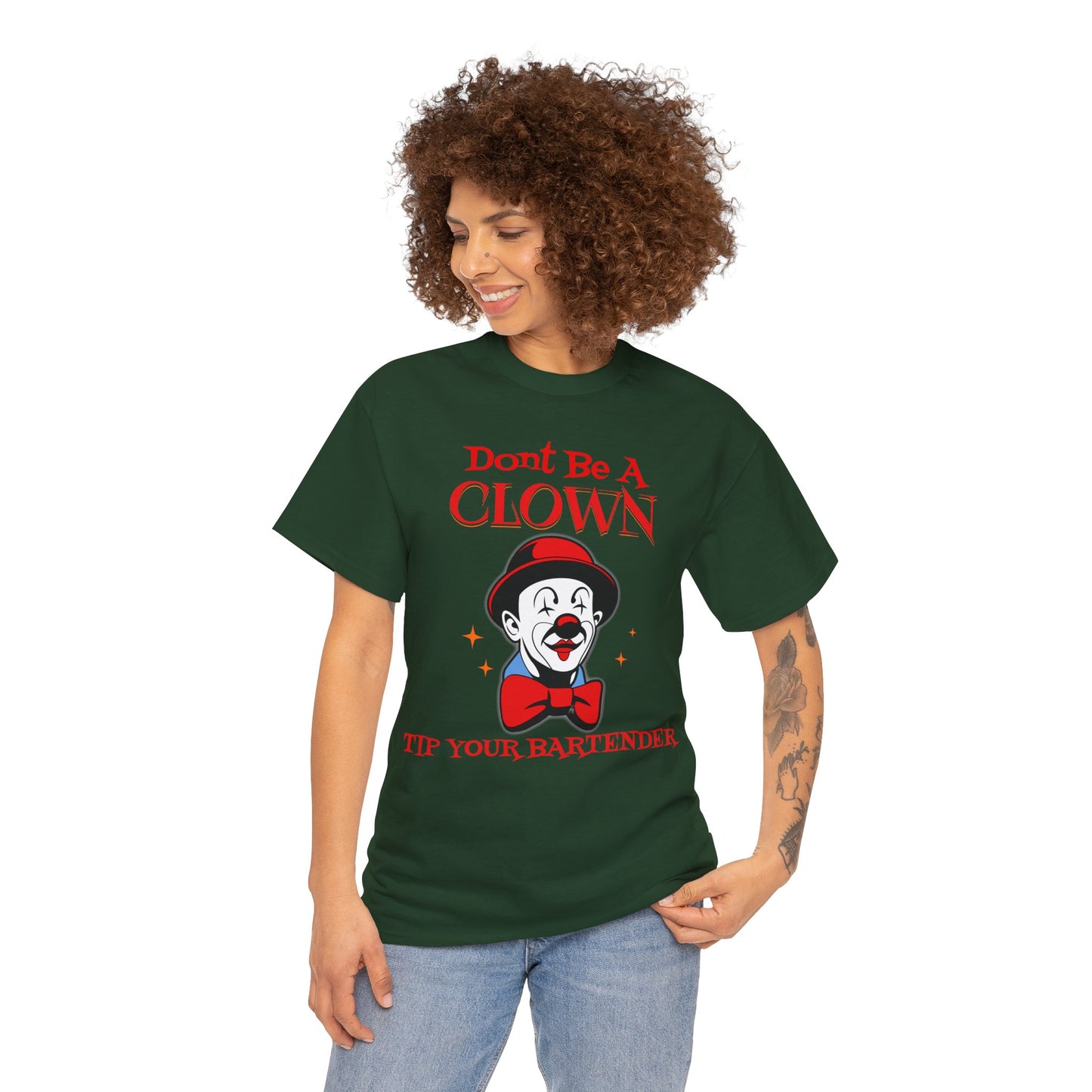 BARTENDER ON FRONT Unisex Heavy Cotton Tee
