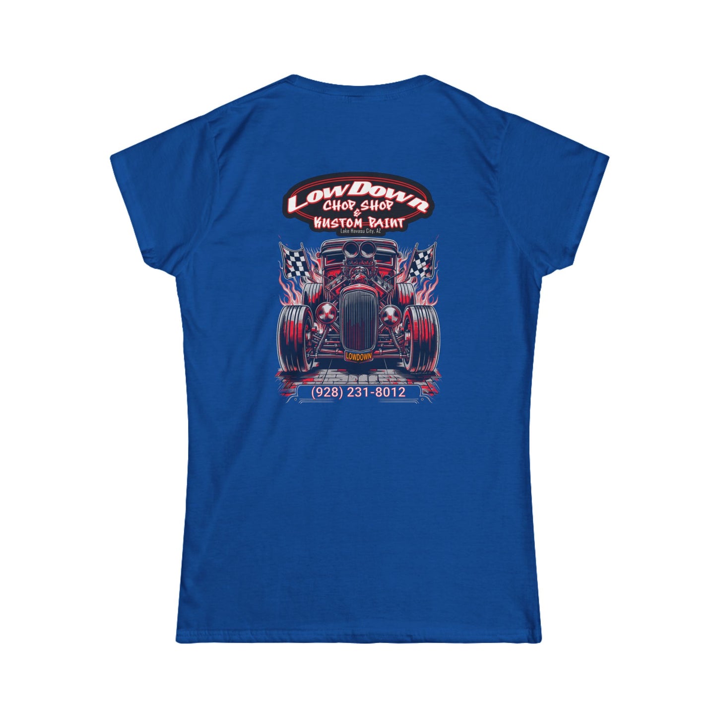 Vintage Car Graphic Women's Softstyle Tee - Low Down Custom Paint