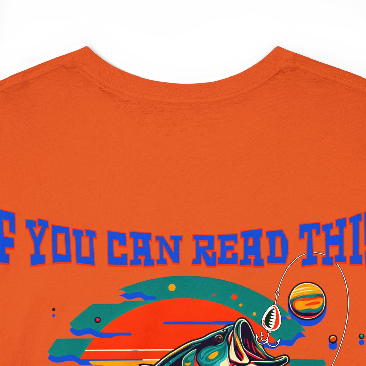 FISHING ON BACK Unisex Heavy Cotton Tee