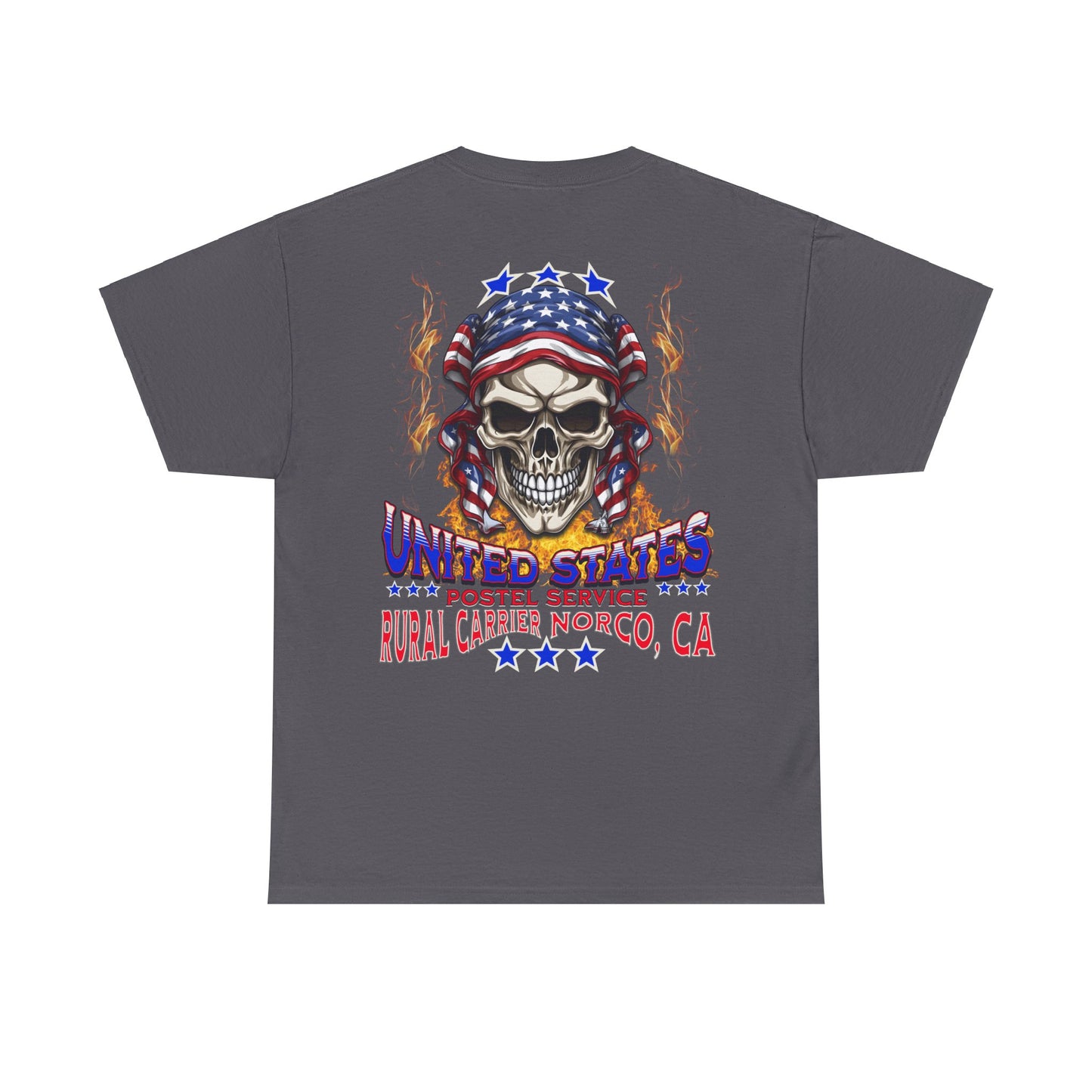 POSTAL RURAL CARRIER ON BACK Unisex Heavy Cotton Tee
