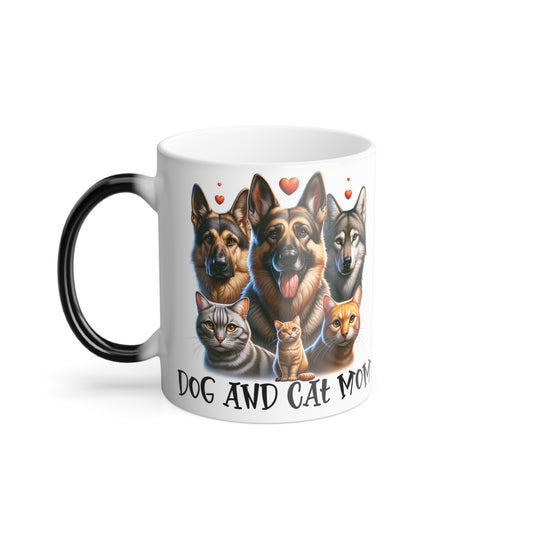 DOG AND CAT MOM Color Morphing Mug, 11oz