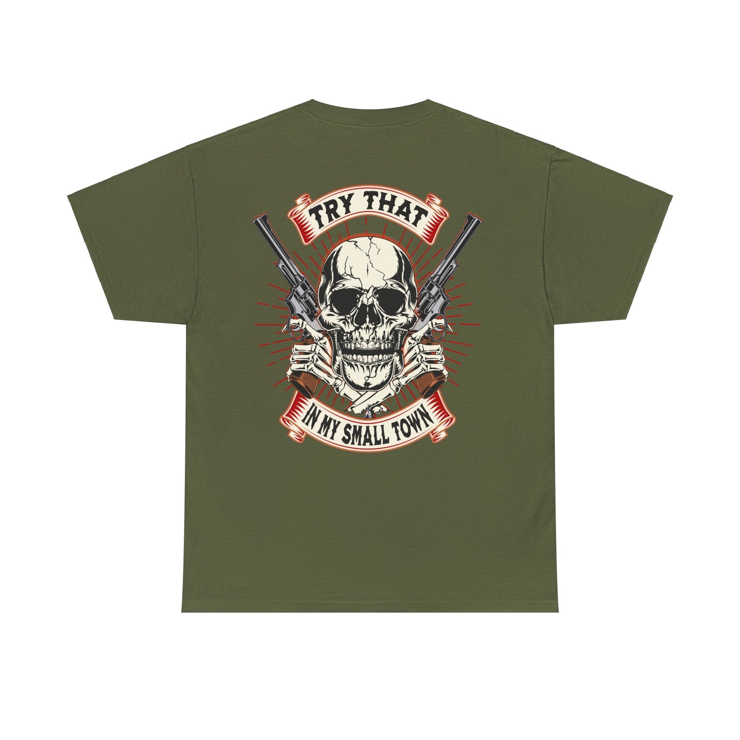 SMALL TOWN AN BACK Unisex Heavy Cotton Tee