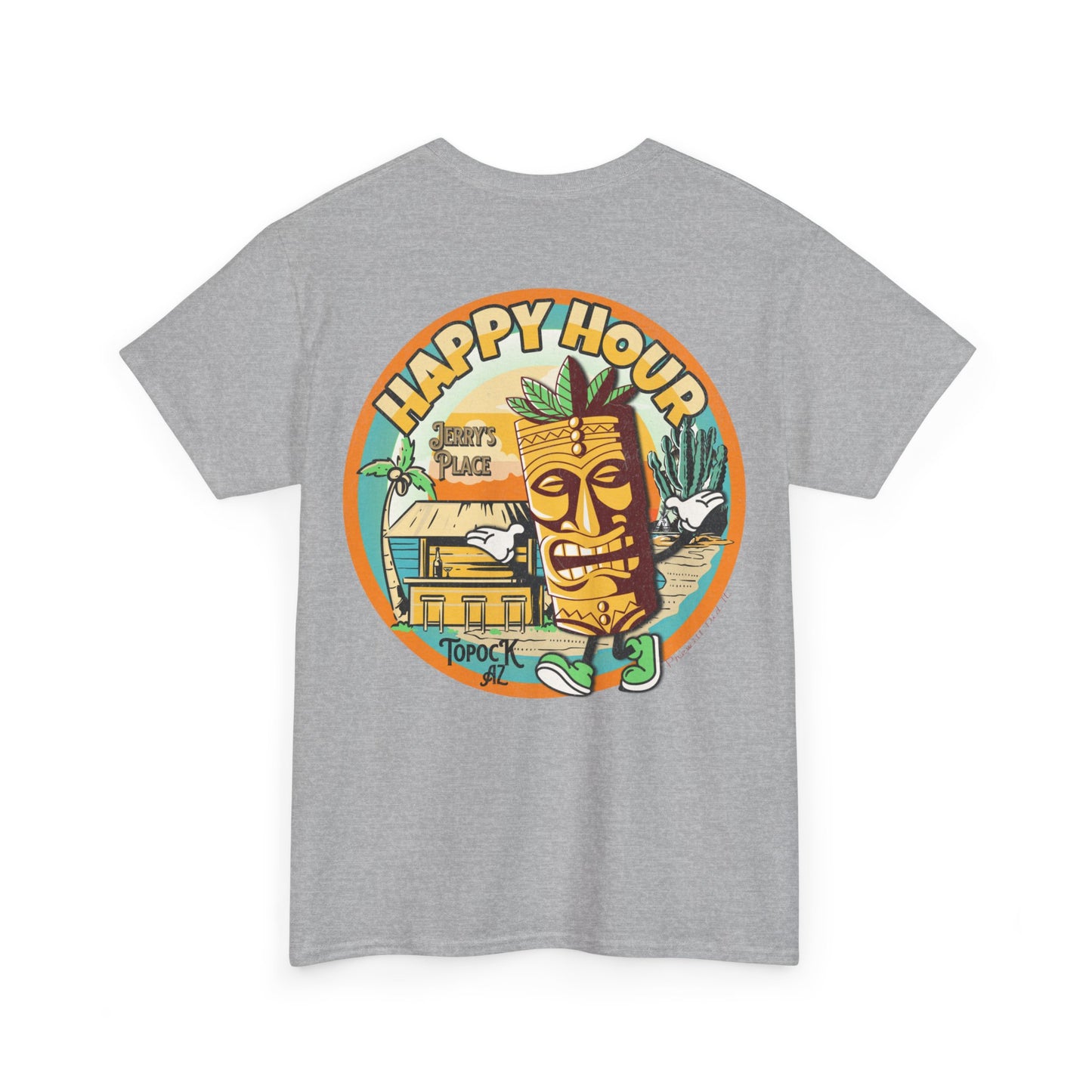 TOPOCK JERRY'S PLACE ON BACK Unisex Heavy Cotton Tee