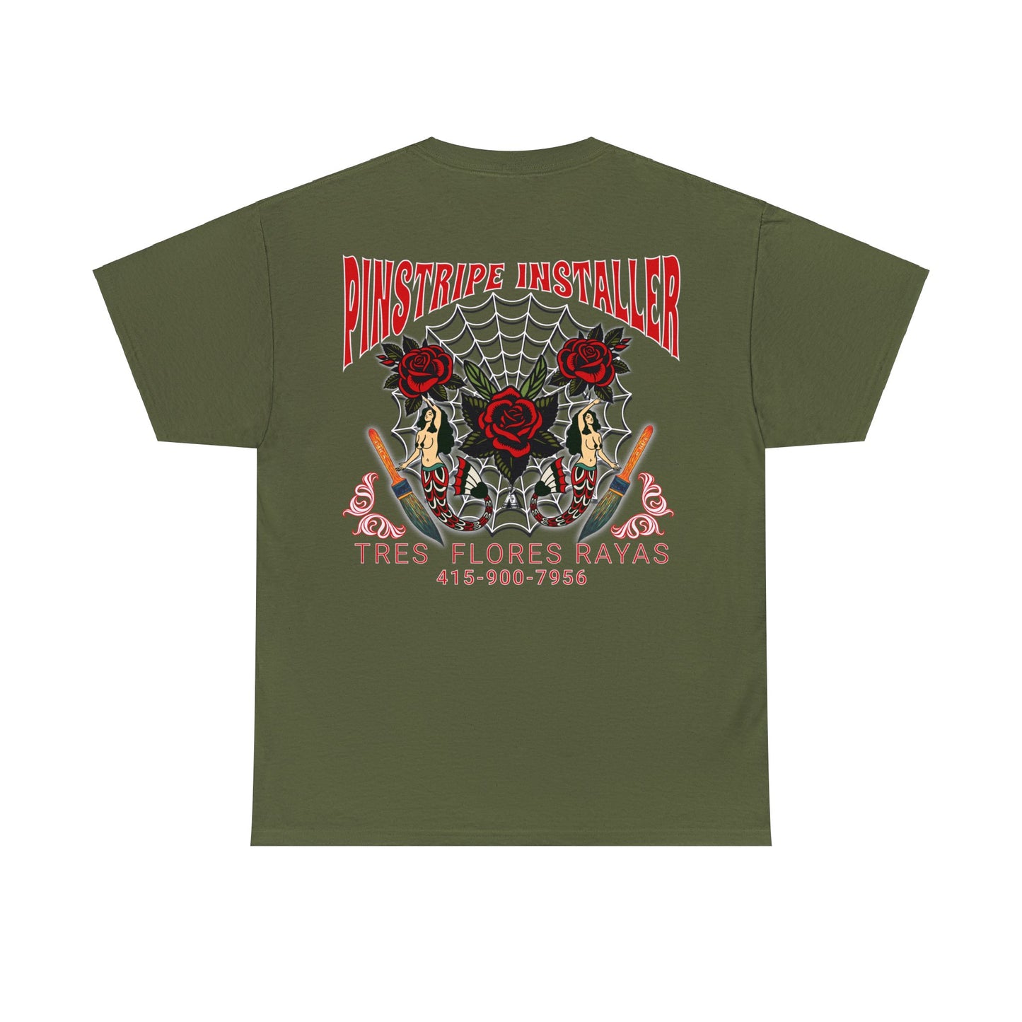 PINSTRIPER 1ON BACK Unisex Heavy Cotton Tee