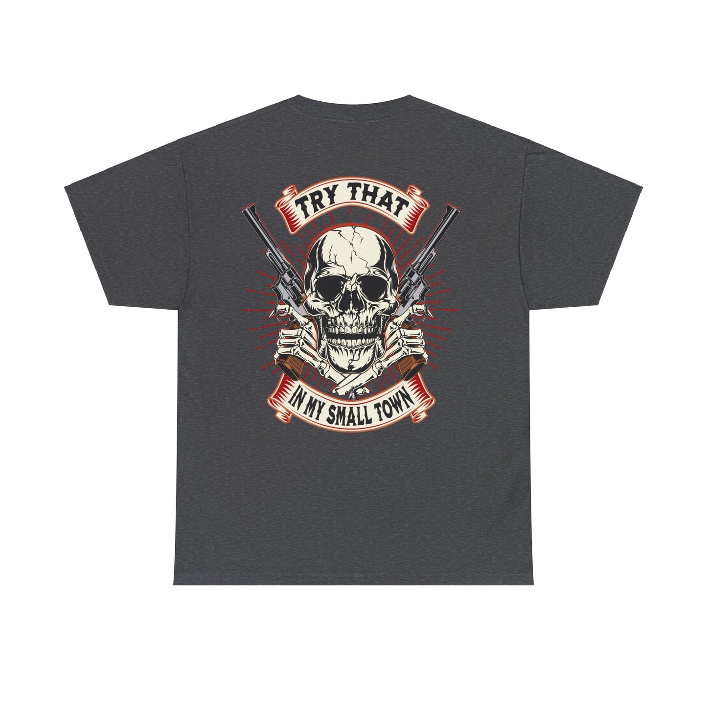 SMALL TOWN AN BACK Unisex Heavy Cotton Tee