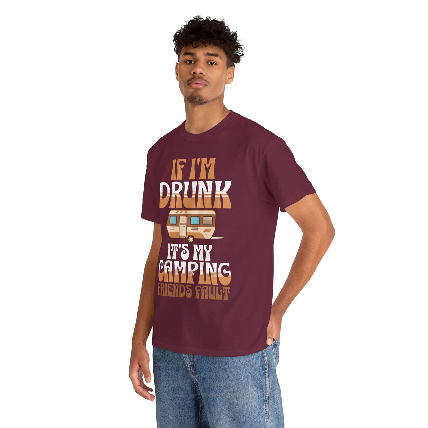 CAMPING ON FRONT Unisex Heavy Cotton Tee