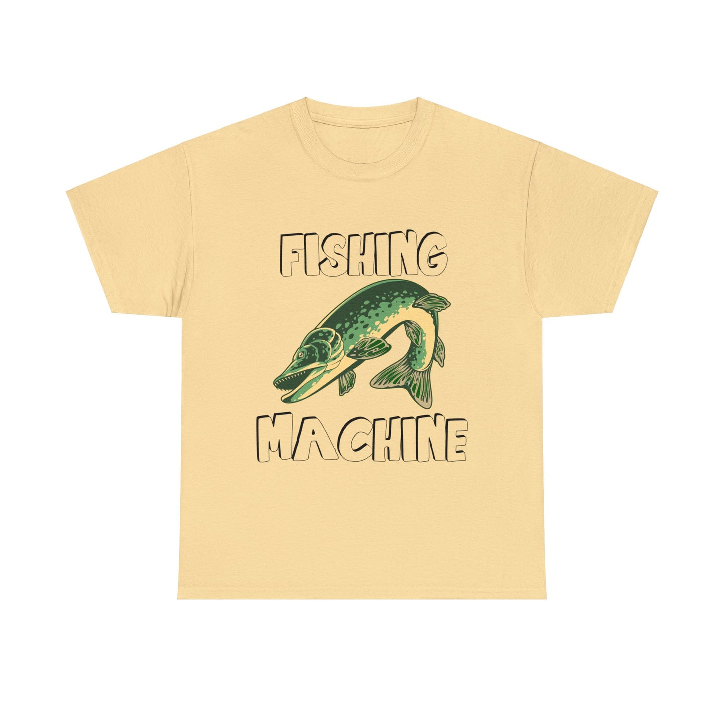 FISHING ON FRONT 5 Unisex Heavy Cotton Tee