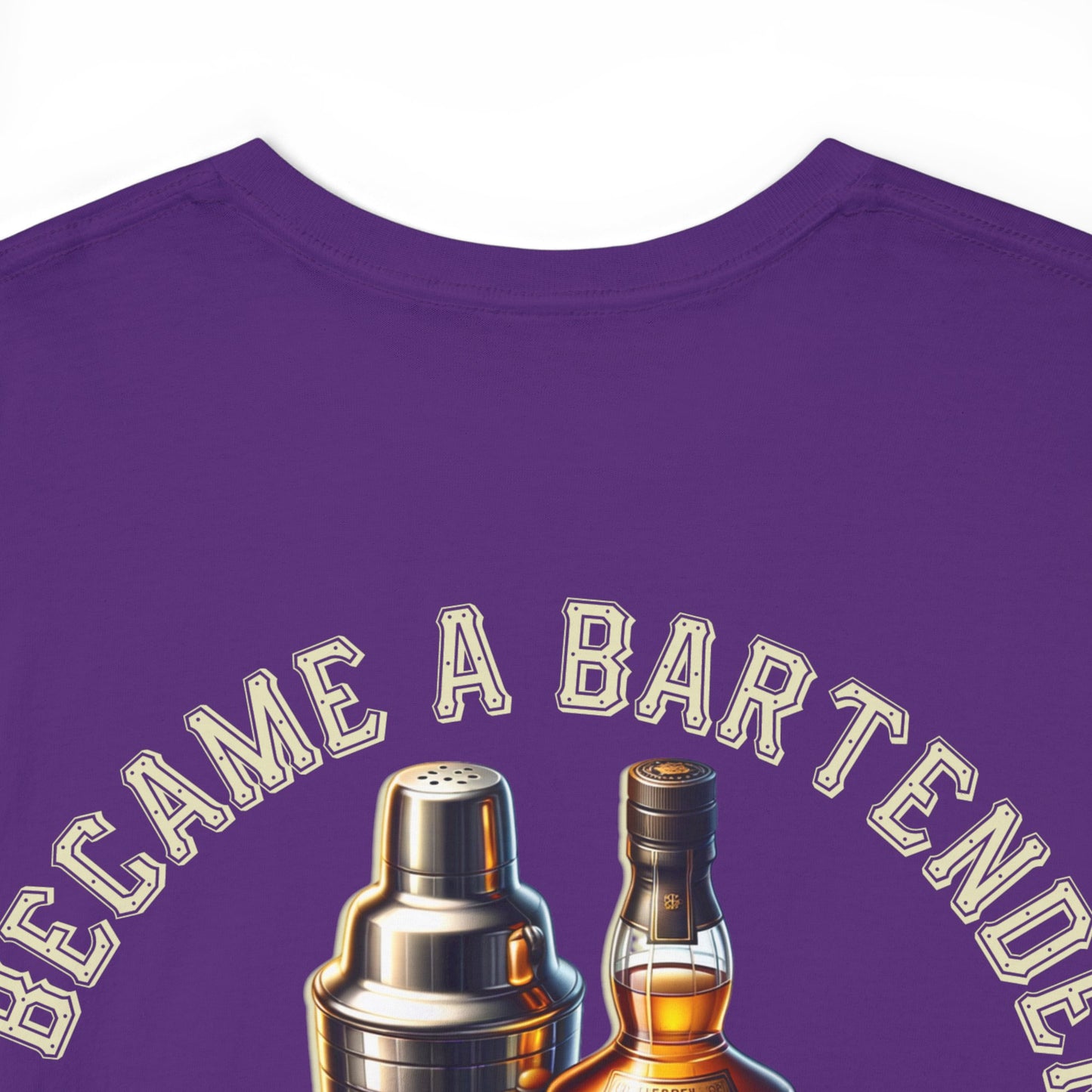 BARTENDER FAME AND MONEYON BACK Unisex Heavy Cotton Tee
