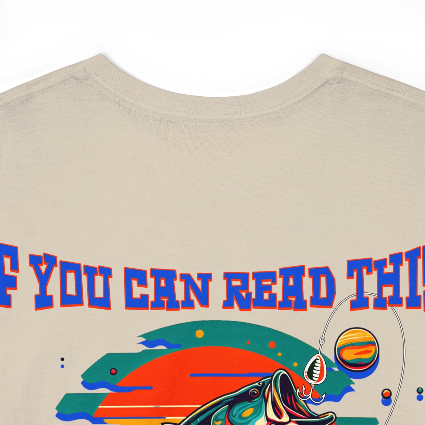 FISHING ON BACK Unisex Heavy Cotton Tee