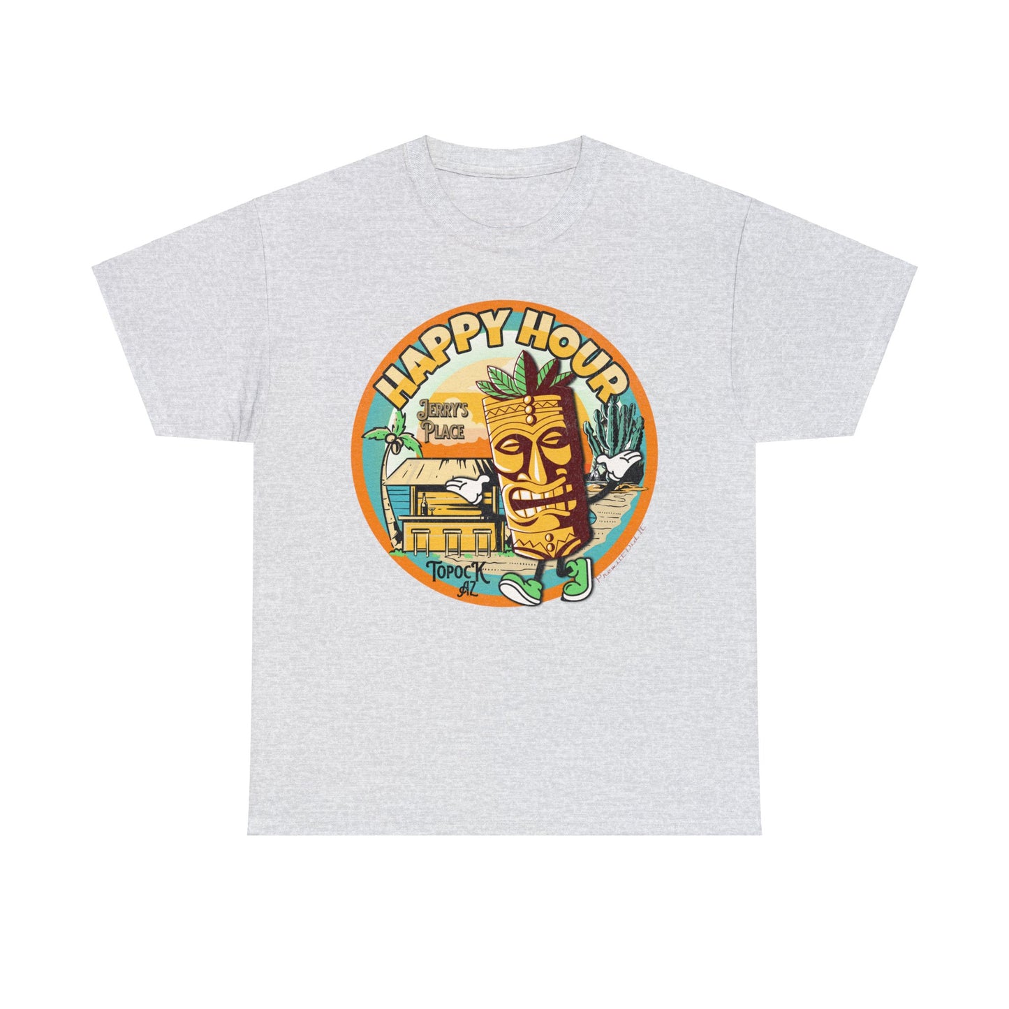 TOPOCK JERRY'S PLACE  ON FRONT Unisex Heavy Cotton Tee