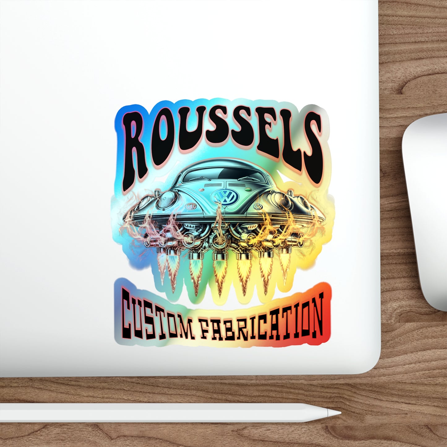 ROUSSEL'S Holographic Die-cut Stickers