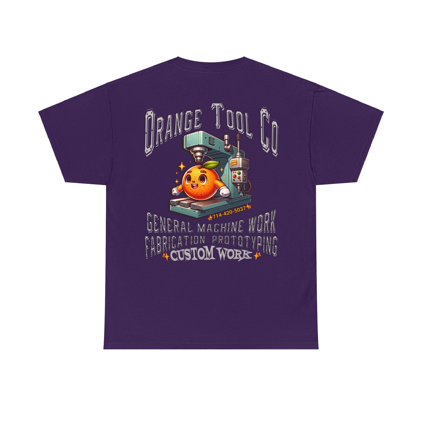 ORANGE TOOL ON BACK Unisex Heavy Cotton Tee
