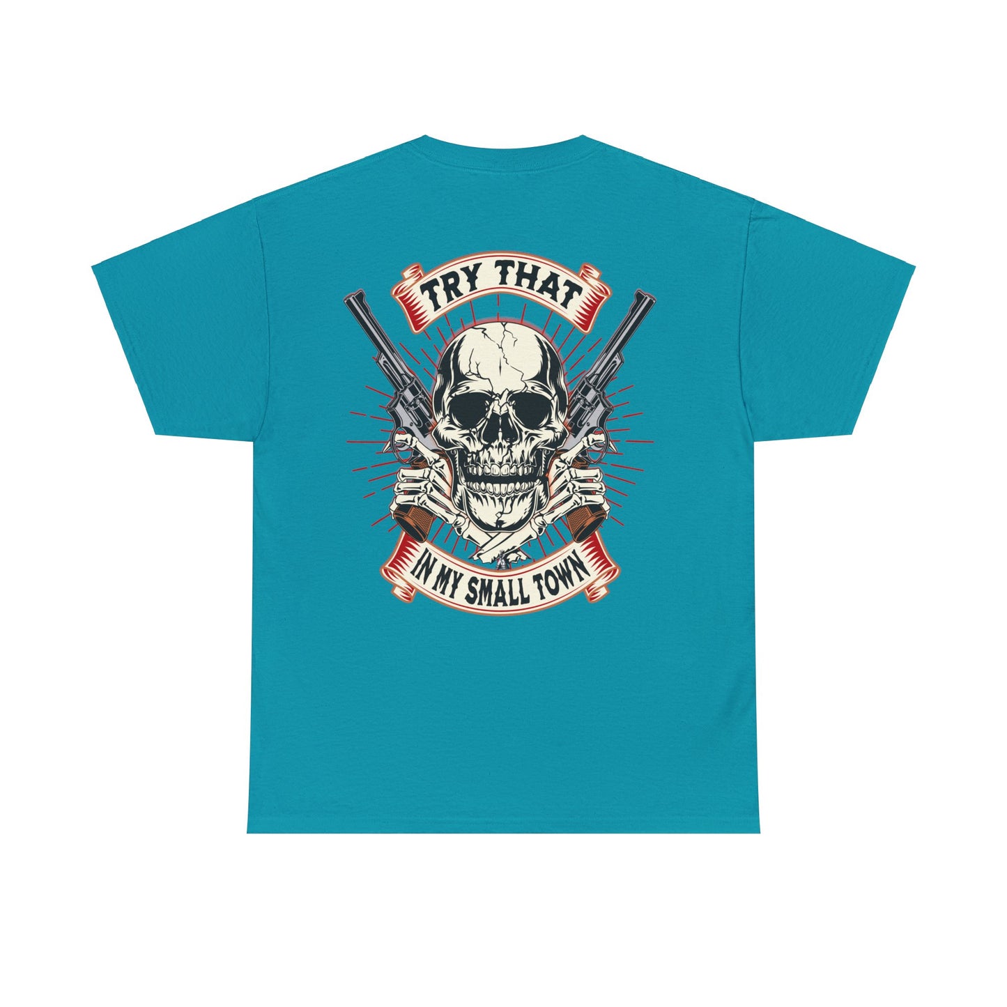 SMALL TOWN AN BACK Unisex Heavy Cotton Tee