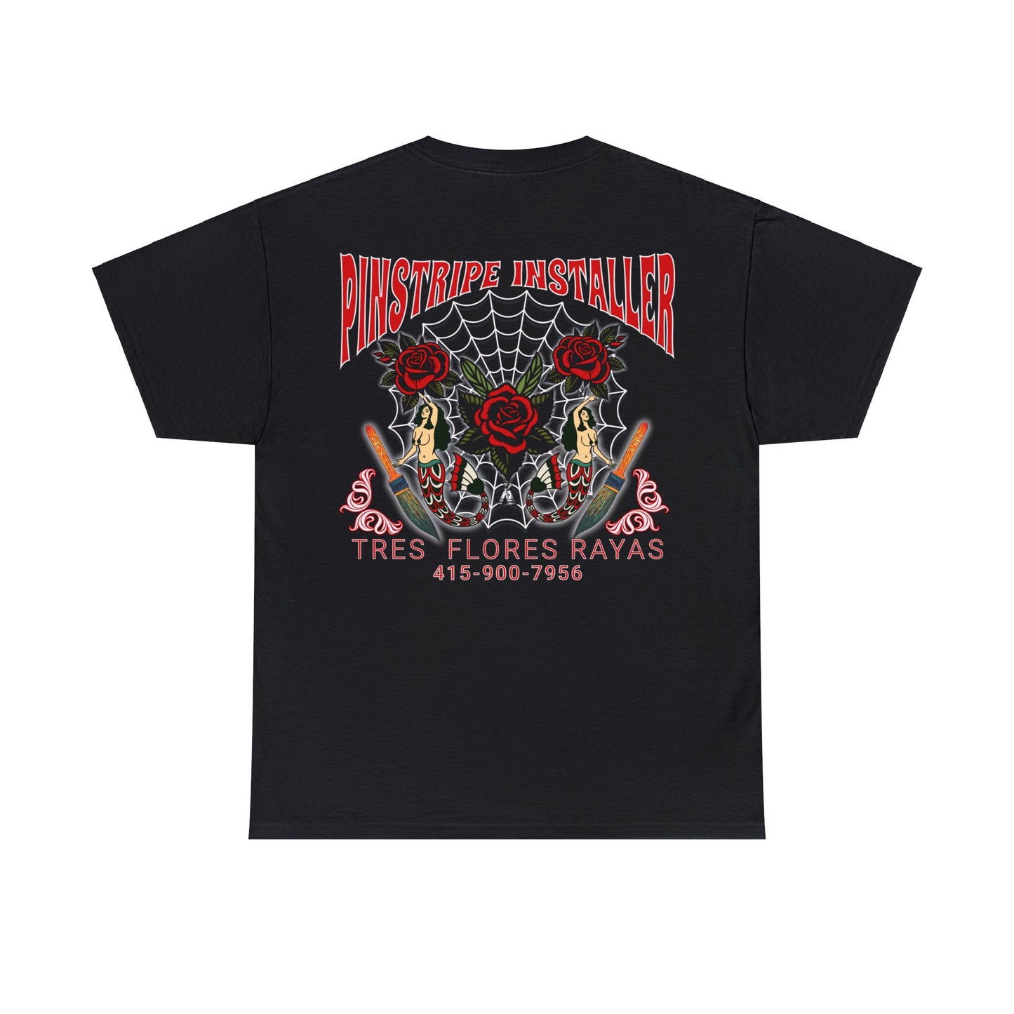 PINSTRIPER 1ON BACK Unisex Heavy Cotton Tee