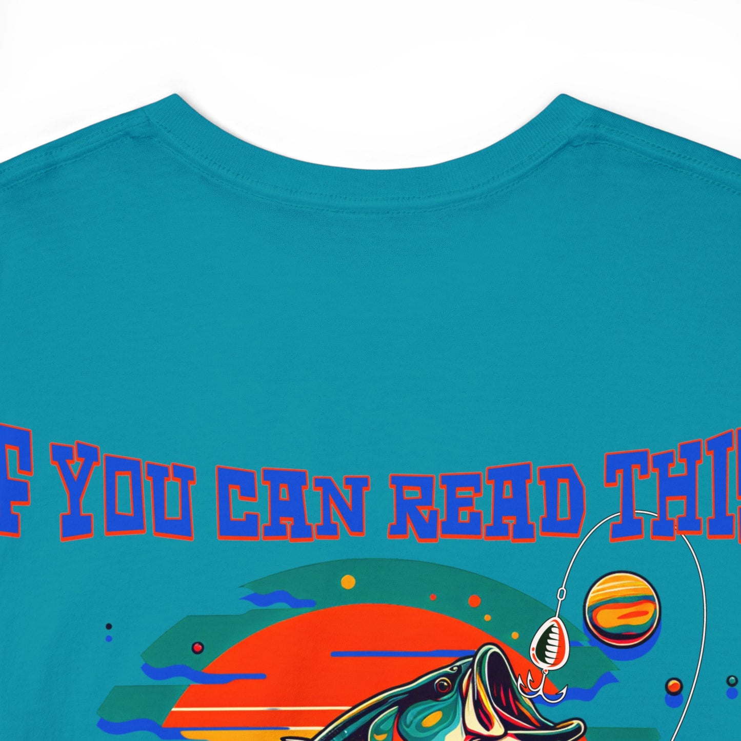 FISHING ON BACK Unisex Heavy Cotton Tee