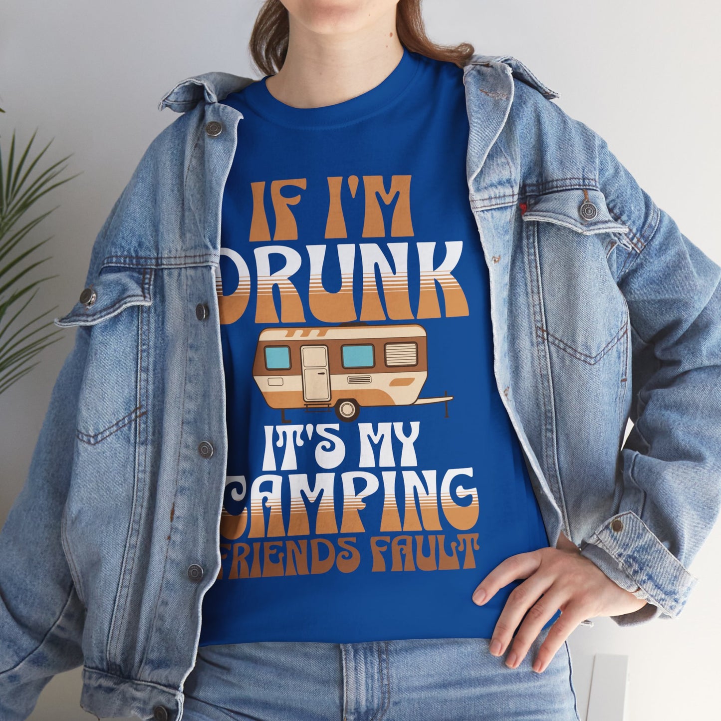 CAMPING ON FRONT  Unisex Heavy Cotton Tee