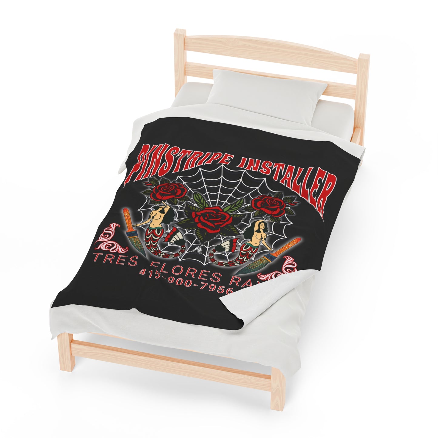 PINSTRIPER Velveteen Plush Blanket