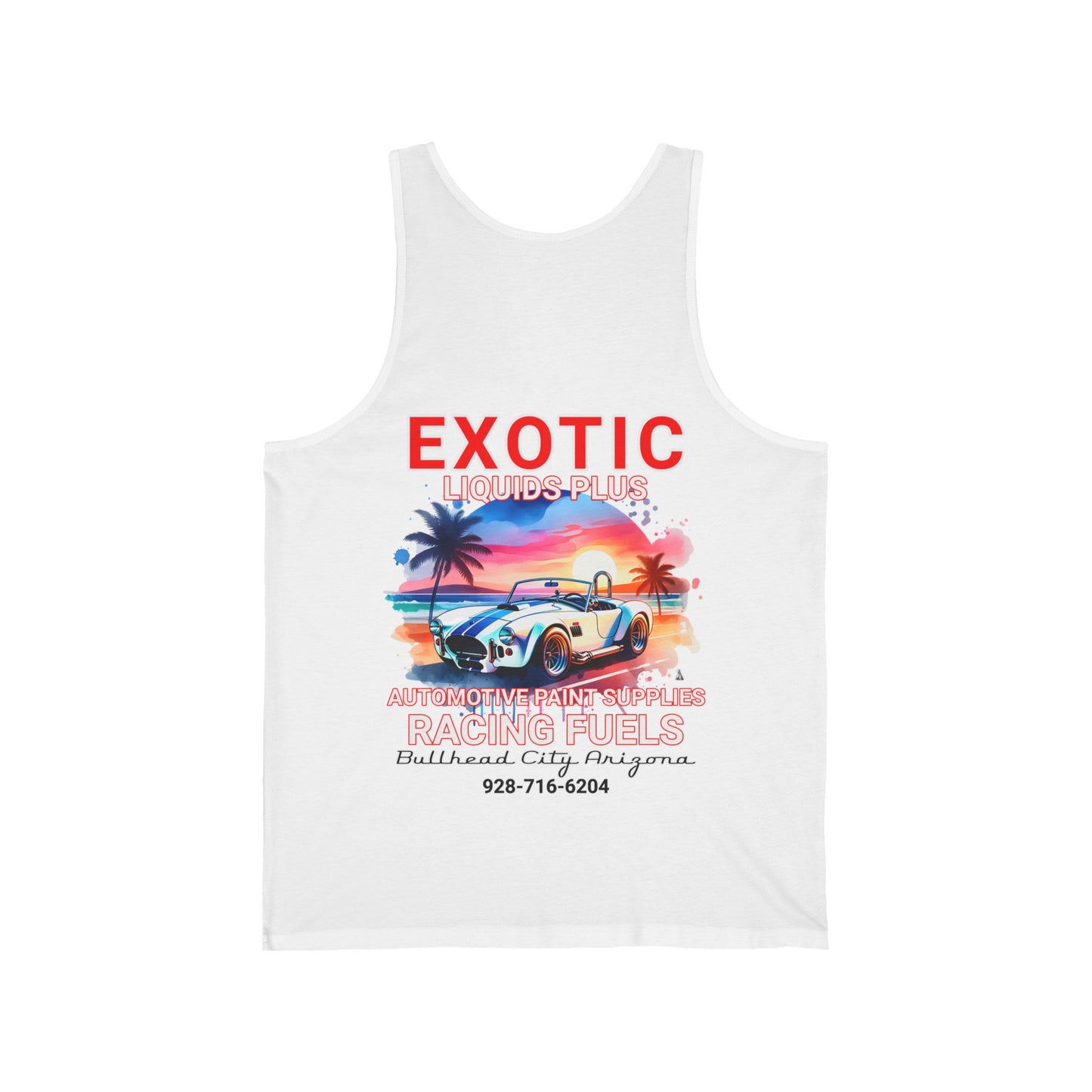 EXOTIC TANK FRONT AND BACK Unisex Jersey Tank