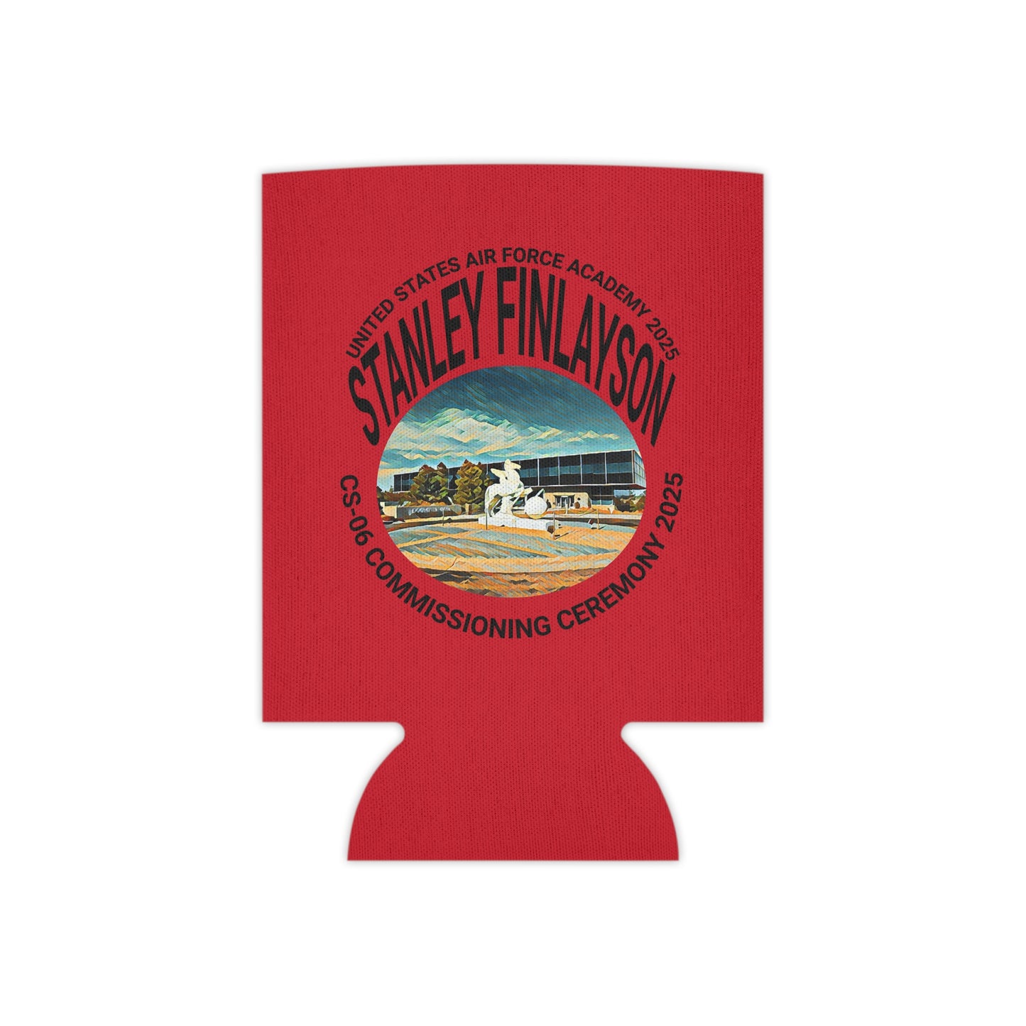 AIR FORCE Personalized Military Graduation Can Cooler - Custom Design for Commissioning Ceremony