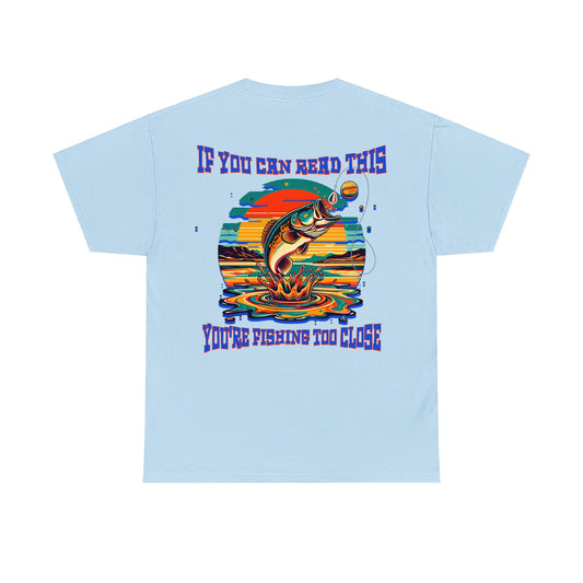 FISHING ON BACK Unisex Heavy Cotton Tee