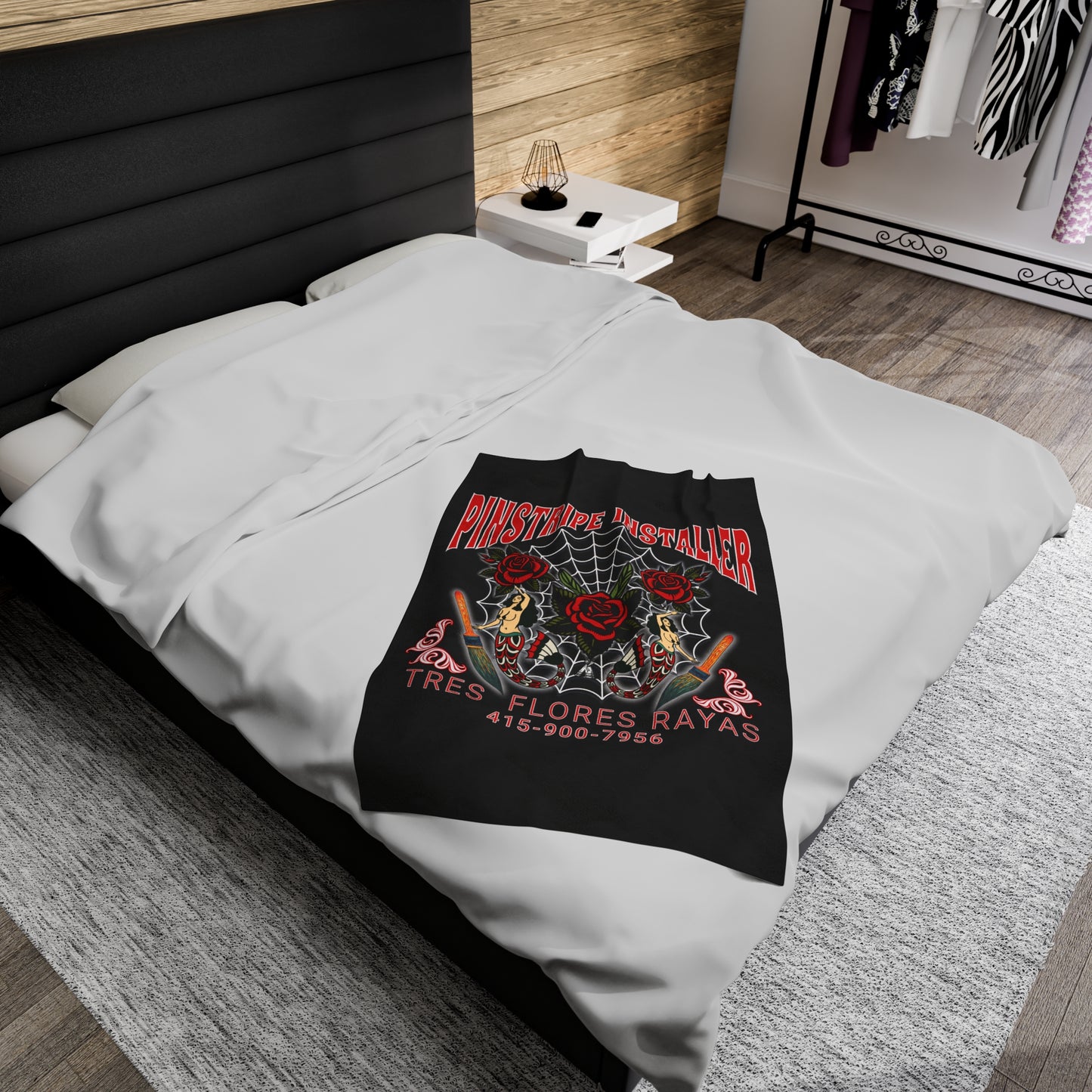 PINSTRIPER Velveteen Plush Blanket