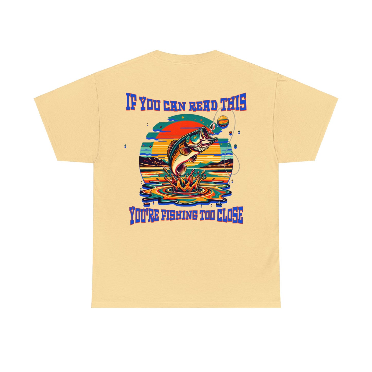 FISHING ON BACK Unisex Heavy Cotton Tee