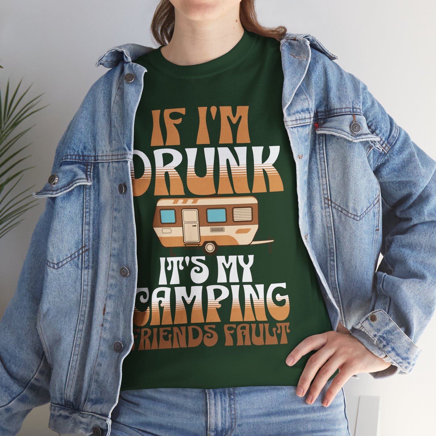 CAMPING ON FRONT  Unisex Heavy Cotton Tee