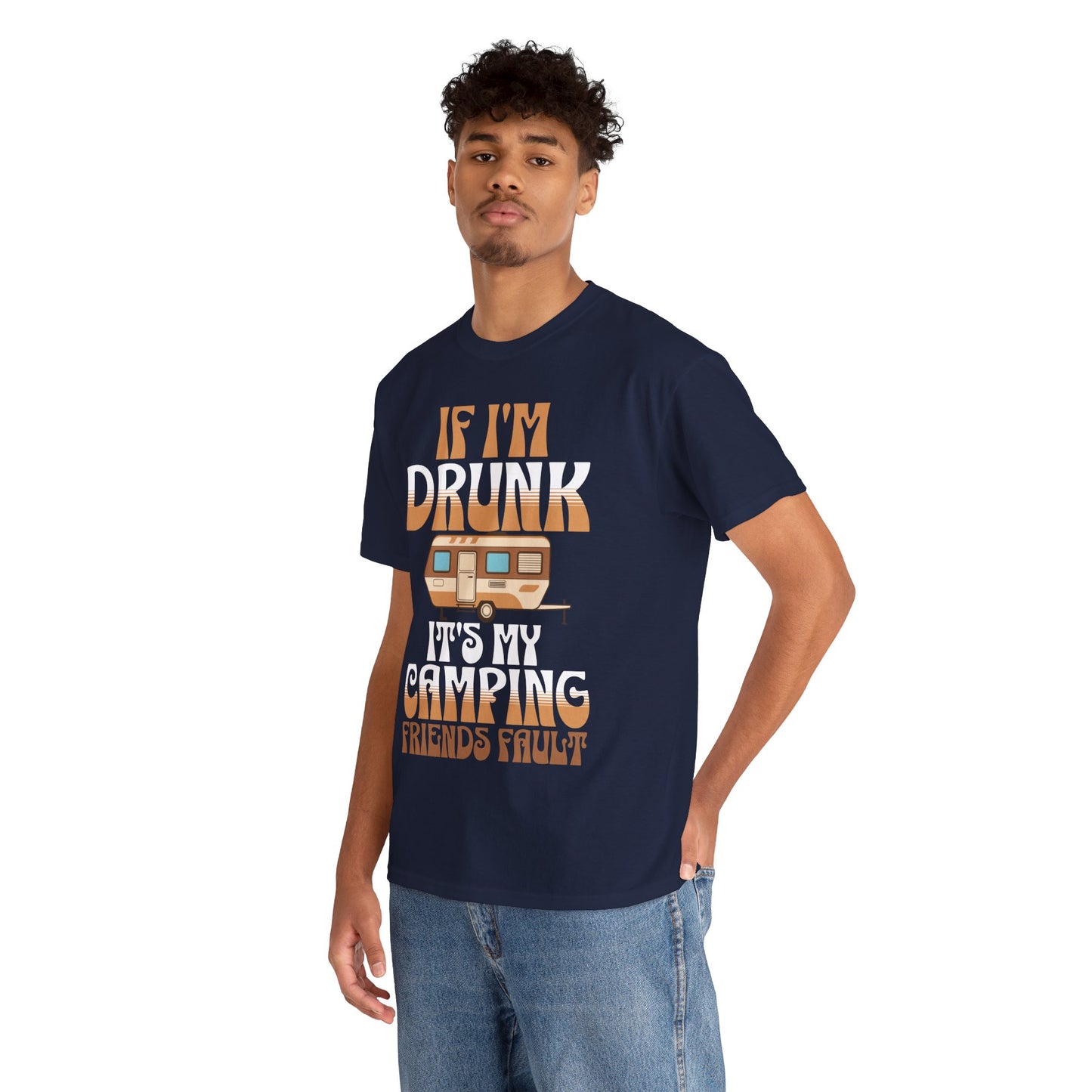 CAMPING ON FRONT  Unisex Heavy Cotton Tee