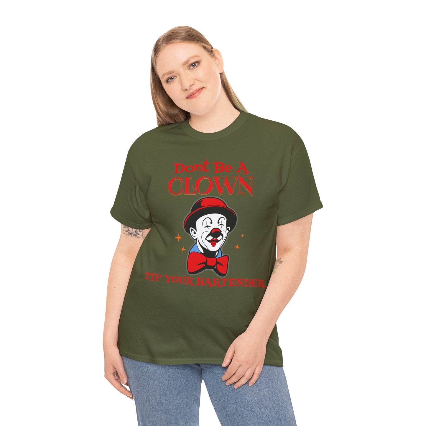 BARTENDER ON FRONT  Unisex Heavy Cotton Tee