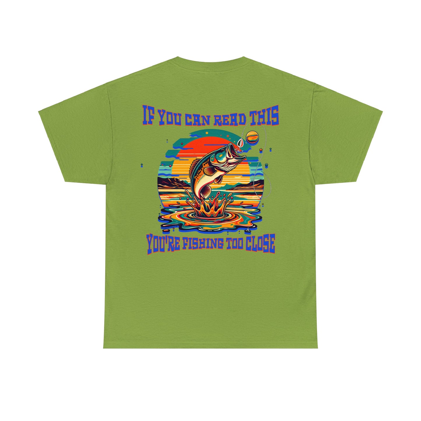 FISHING ON BACK Unisex Heavy Cotton Tee