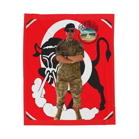 AIR FORCE Custom Velveteen Plush Blanket with Military Design - Cozy Home Décor