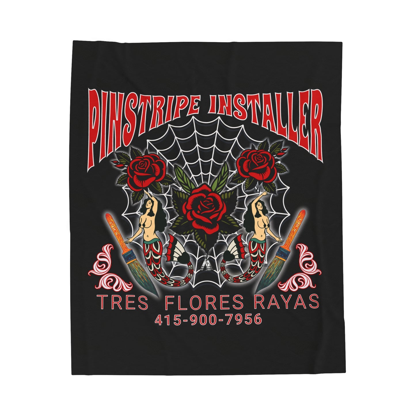 PINSTRIPER Velveteen Plush Blanket