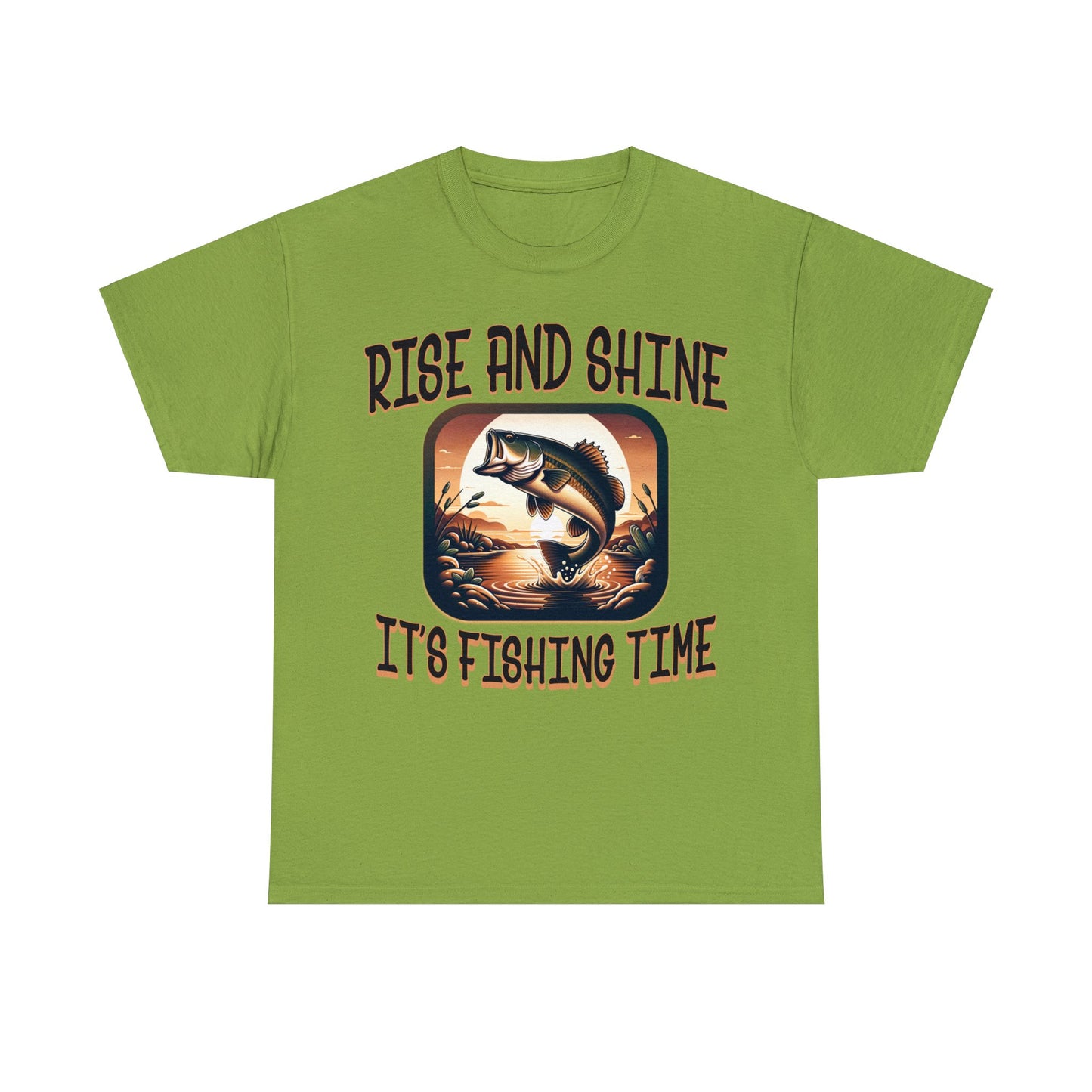 FISHING ON FRONT Unisex Heavy Cotton Tee