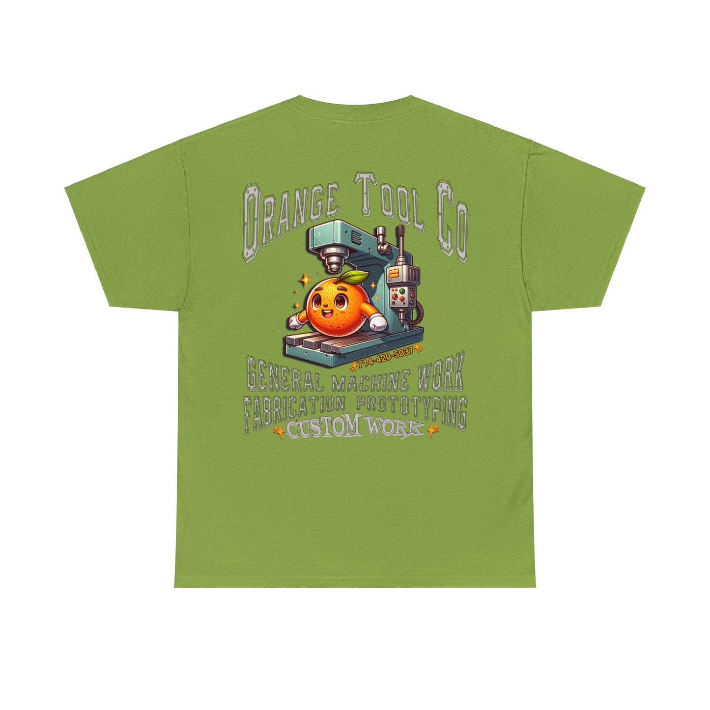 ORANGE TOOL ON BACK Unisex Heavy Cotton Tee