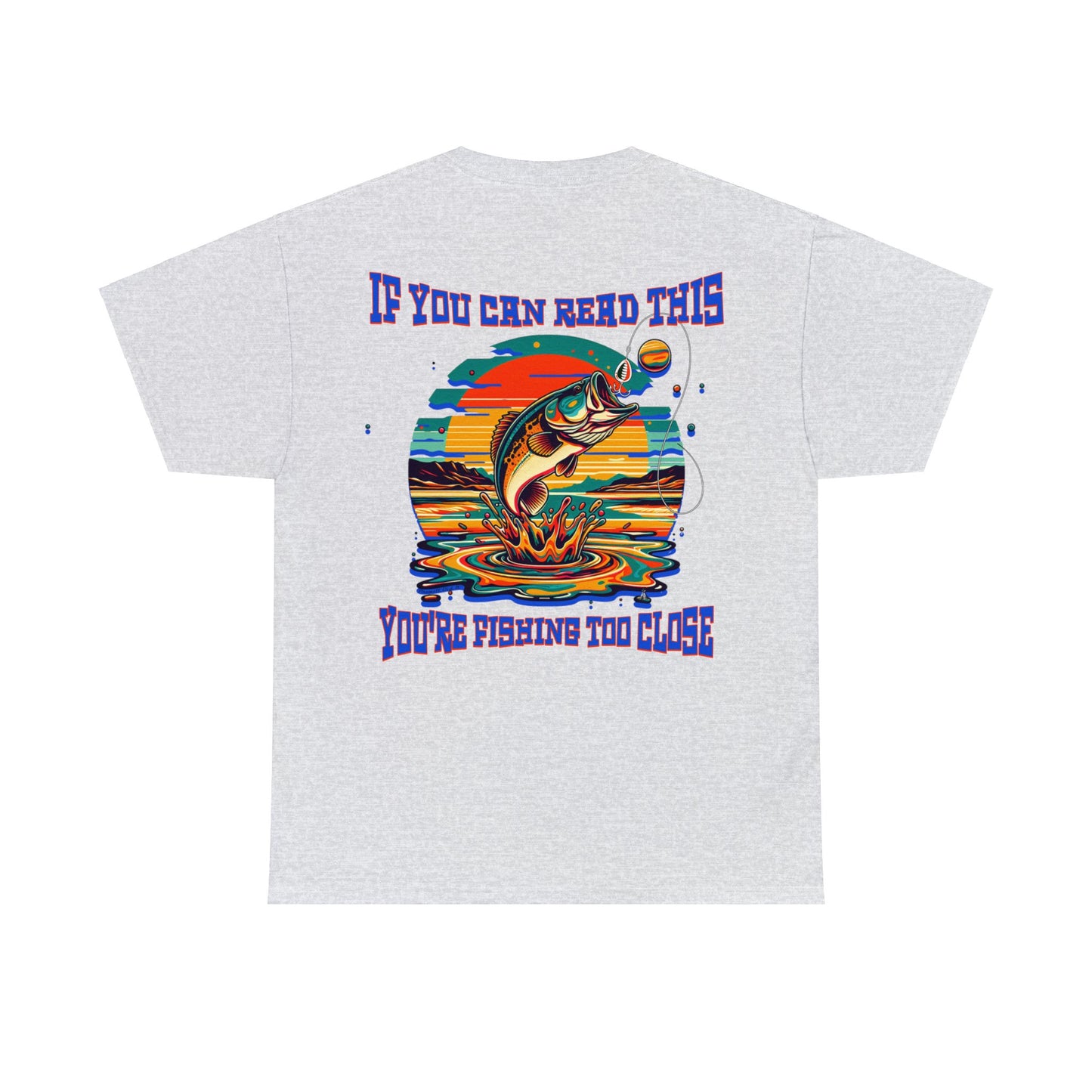 FISHING ON BACK Unisex Heavy Cotton Tee