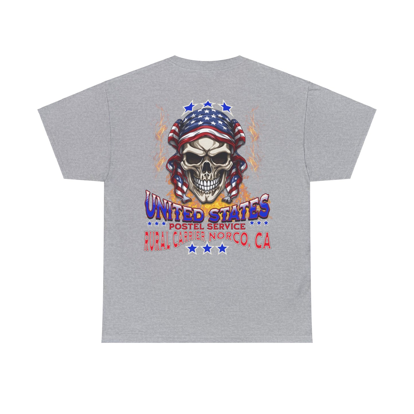 POSTAL RURAL CARRIER ON BACK Unisex Heavy Cotton Tee