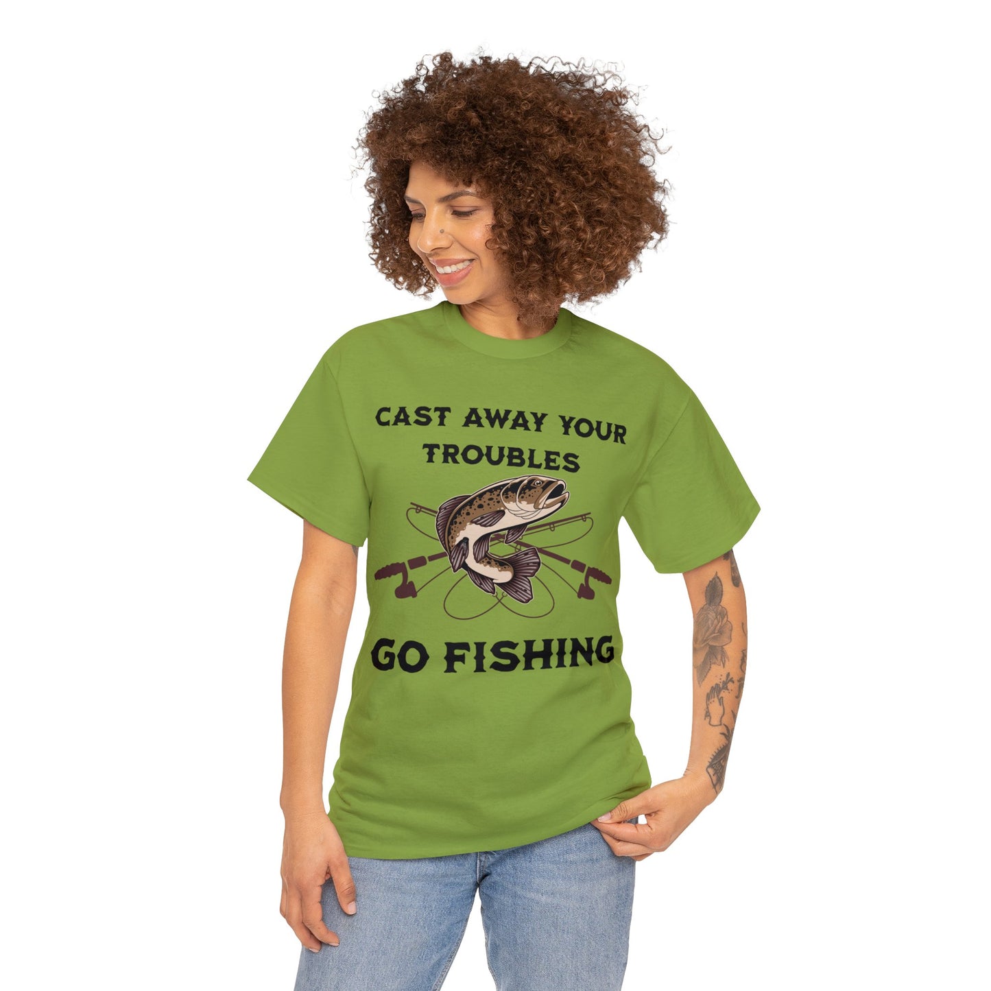 FISHING 3 Unisex Heavy Cotton Tee