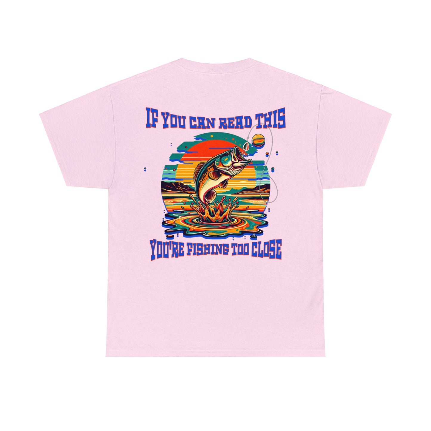 FISHING ON BACK Unisex Heavy Cotton Tee