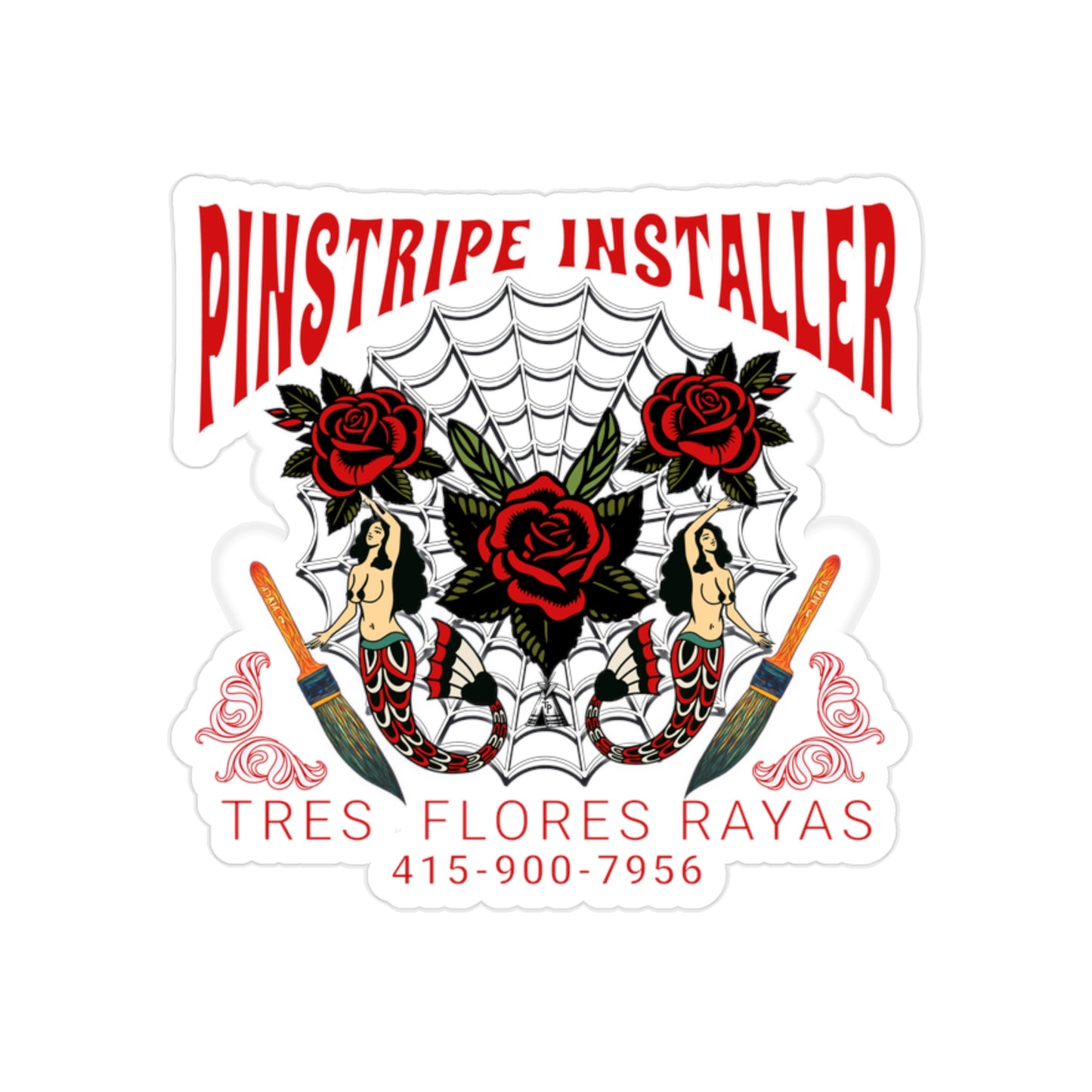 PINSTRIPER  Stickers, Die-Cut, 1pcs
