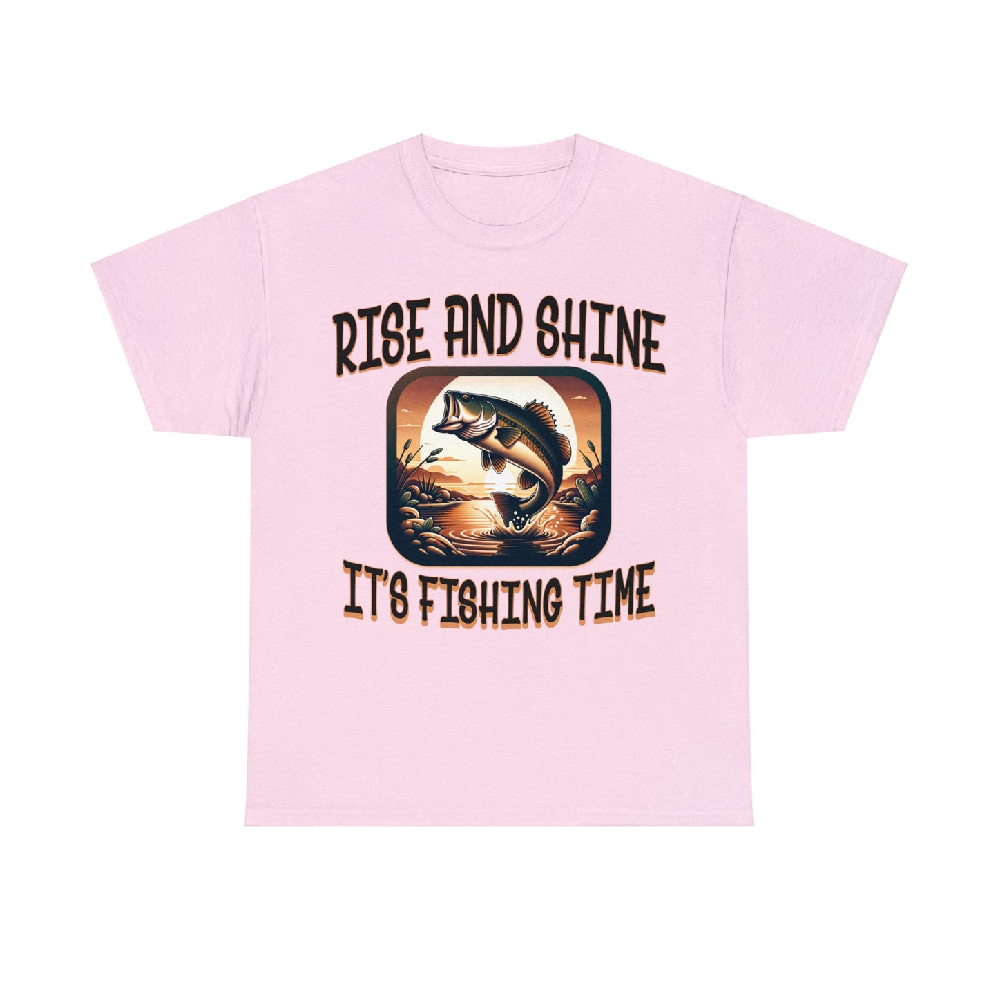 FISHING ON FRONT Unisex Heavy Cotton Tee
