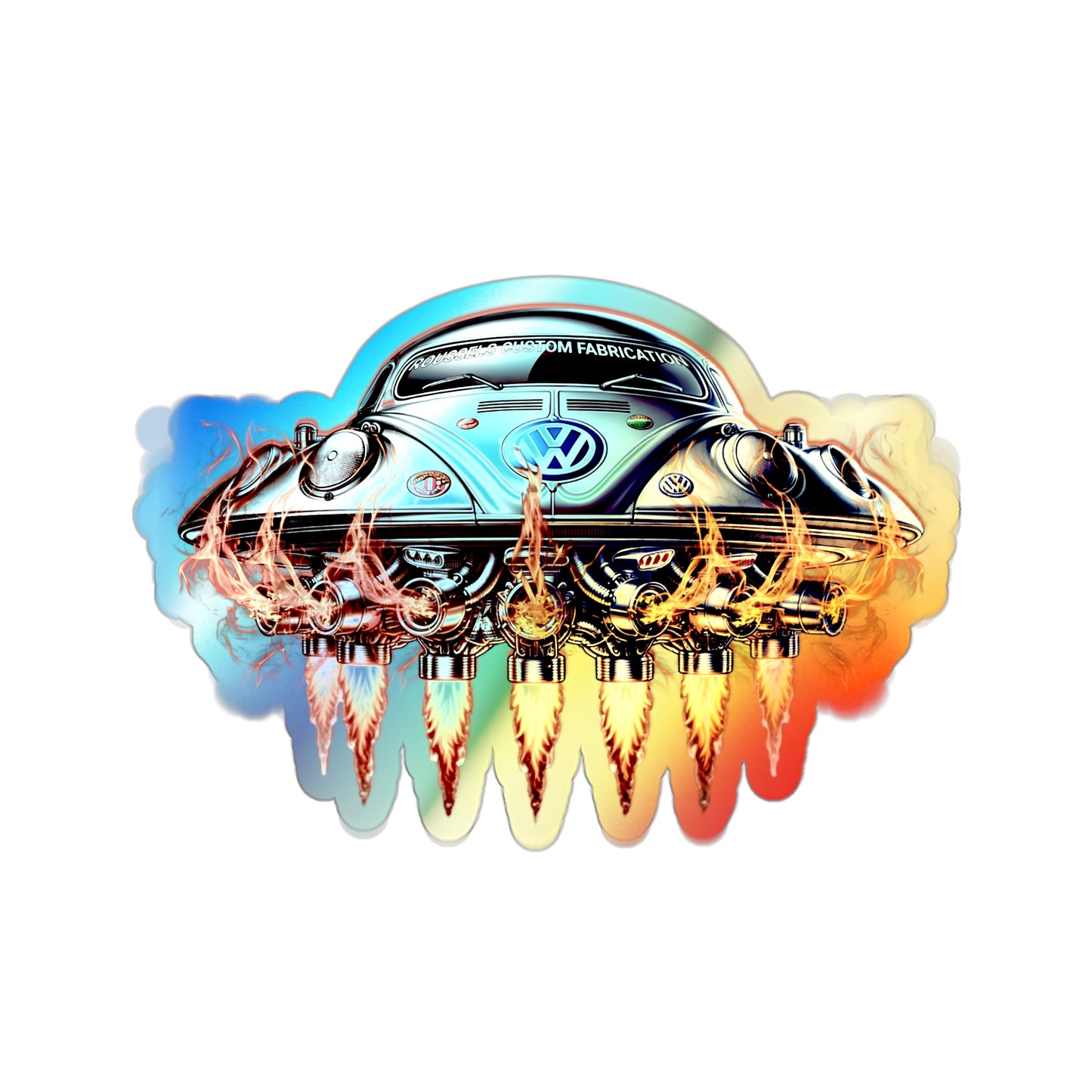 ROUSSE'L Holographic  SAUCER Die-cut Stickers