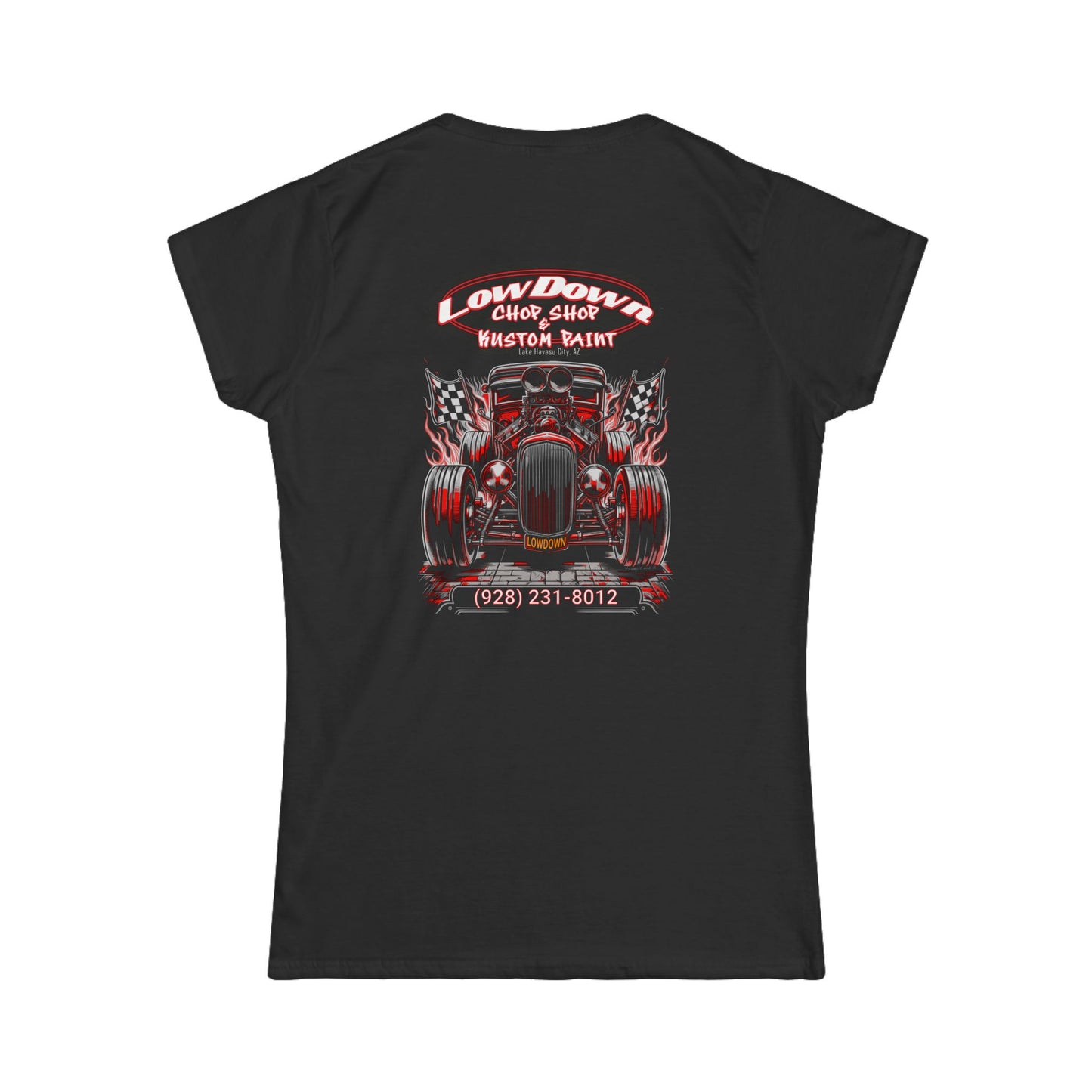 Vintage Car Graphic Women's Softstyle Tee - Low Down Custom Paint